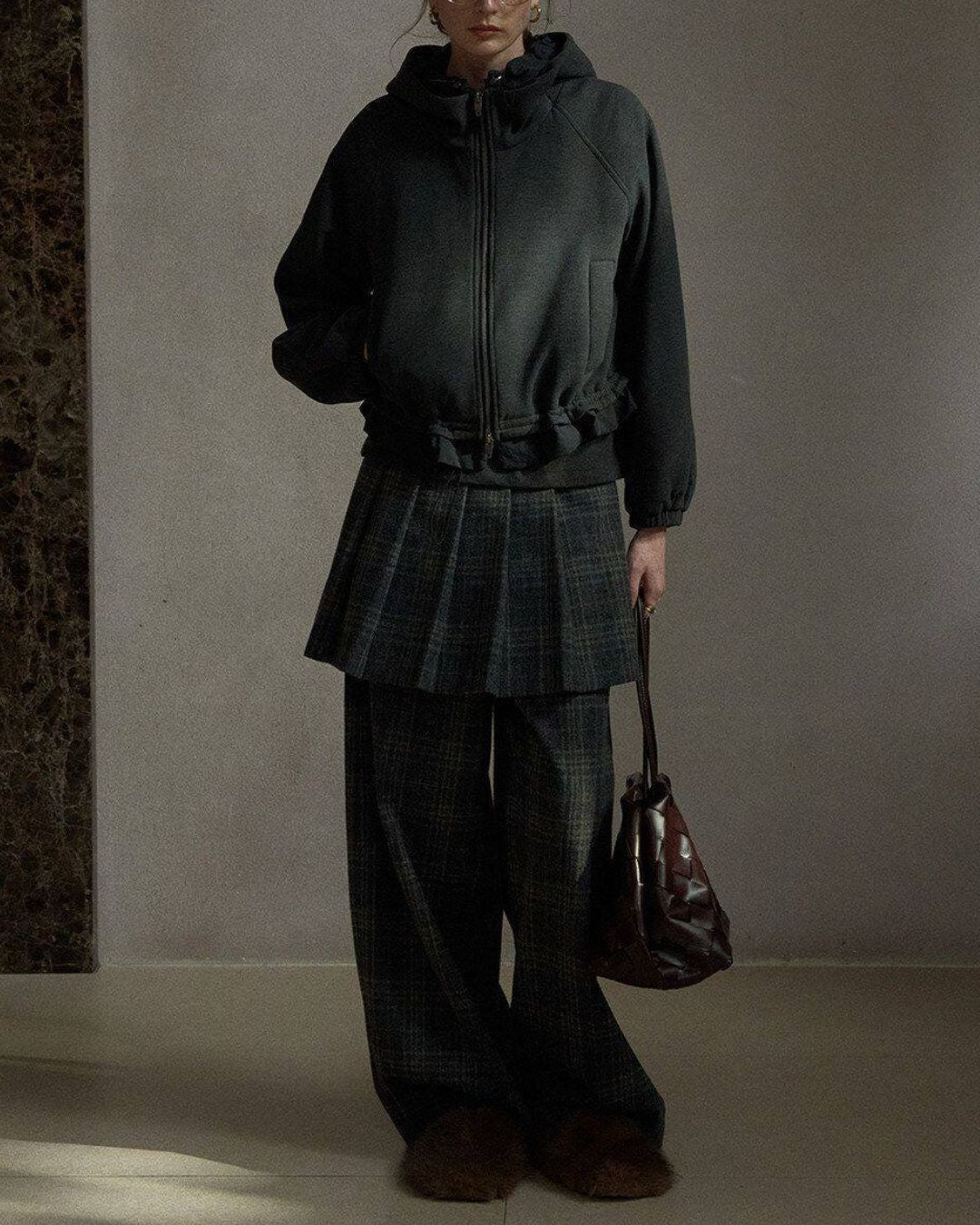 Tartan Check Wool Wide Pants　PT039