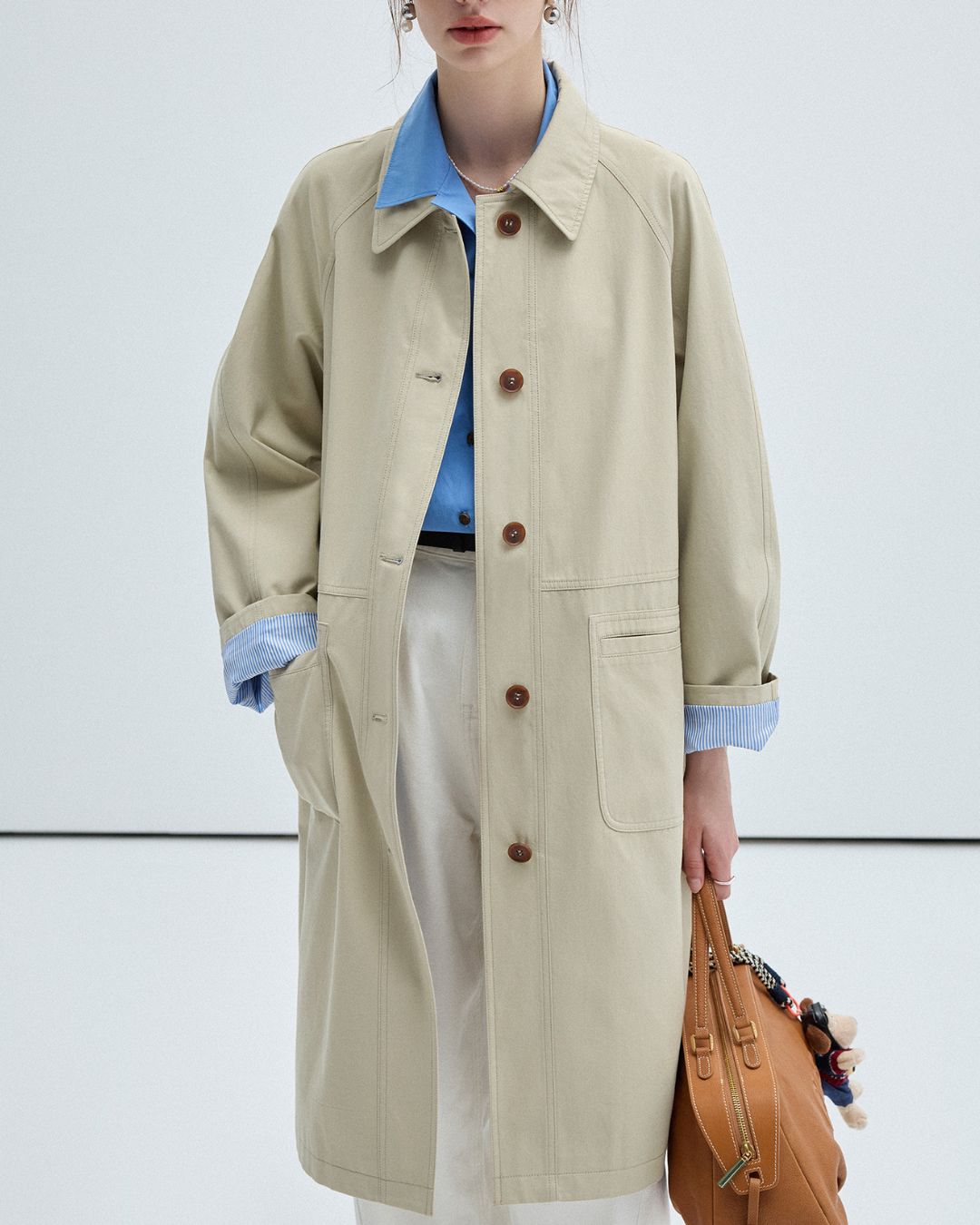 Single-breasted Twill Coat　CT013