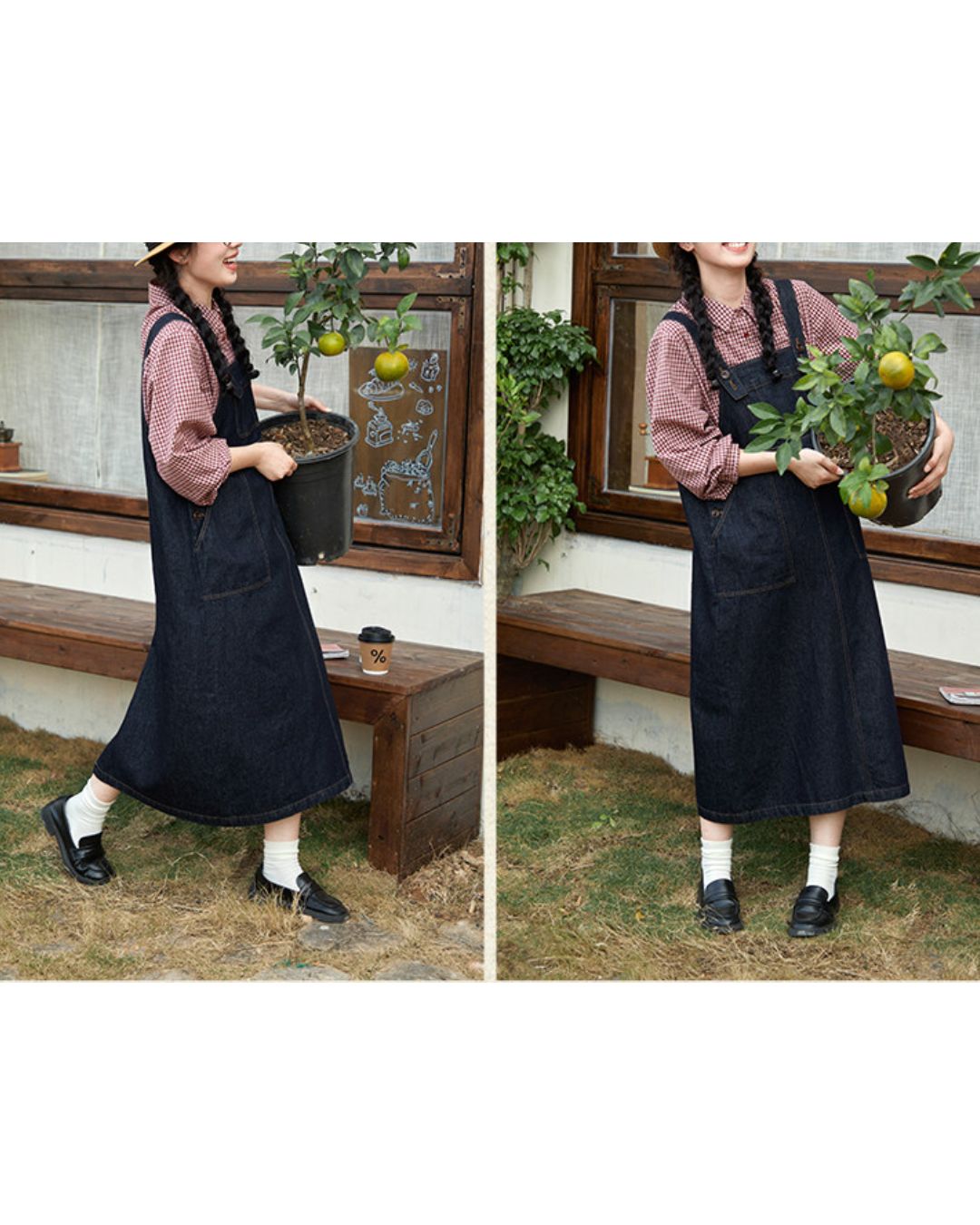 Denim Jumper Skirt　OP006