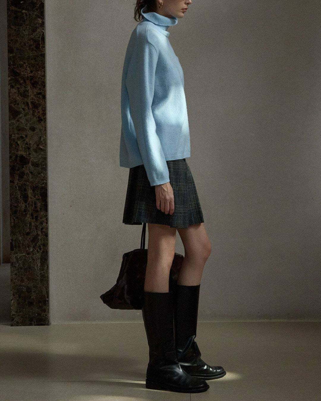 Tartan Check Pleated Mini Skirt　SK018