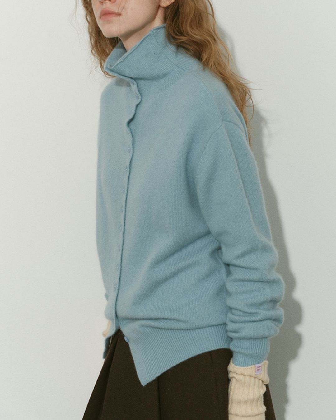 High-neck Knit Cardigan　KN074