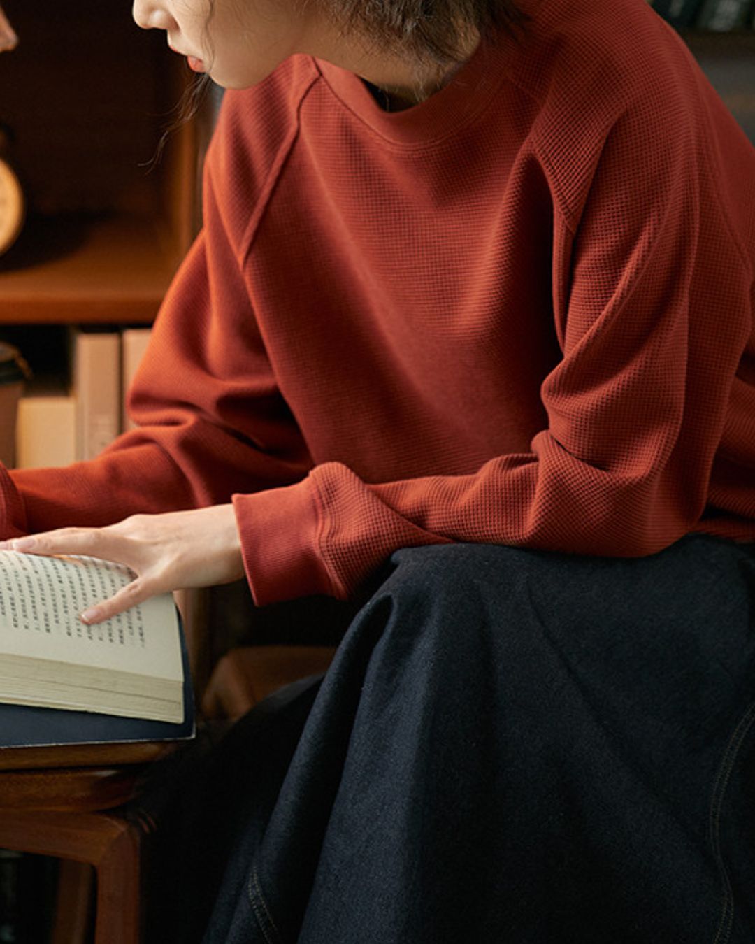 Waffle Round Neck Sweat　SW014
