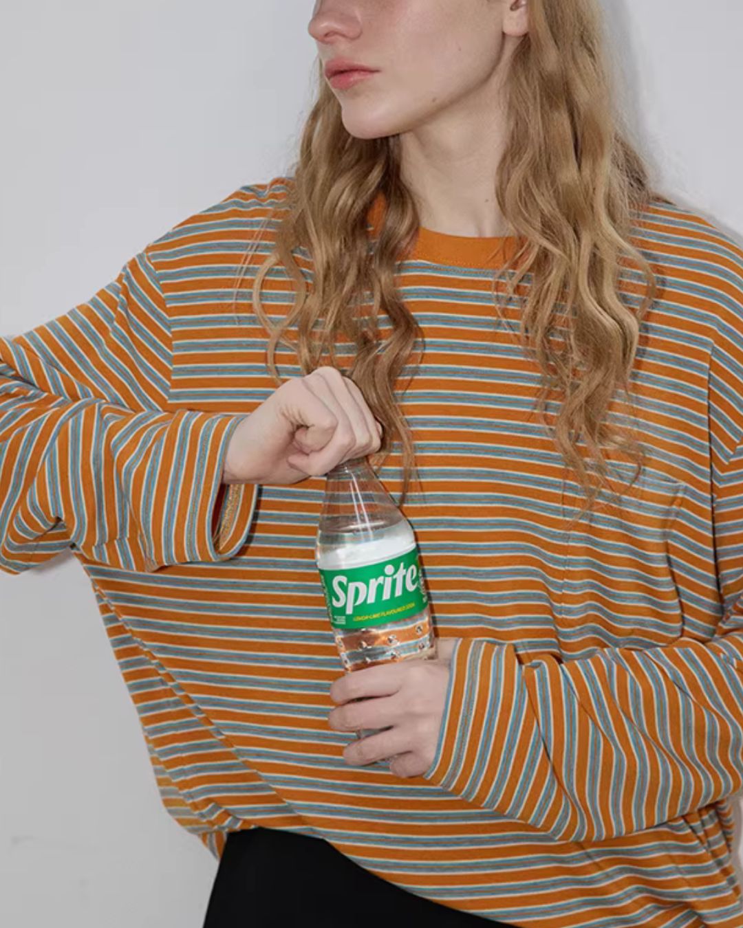 Retro Border Cuff Label T-shirt　LT031