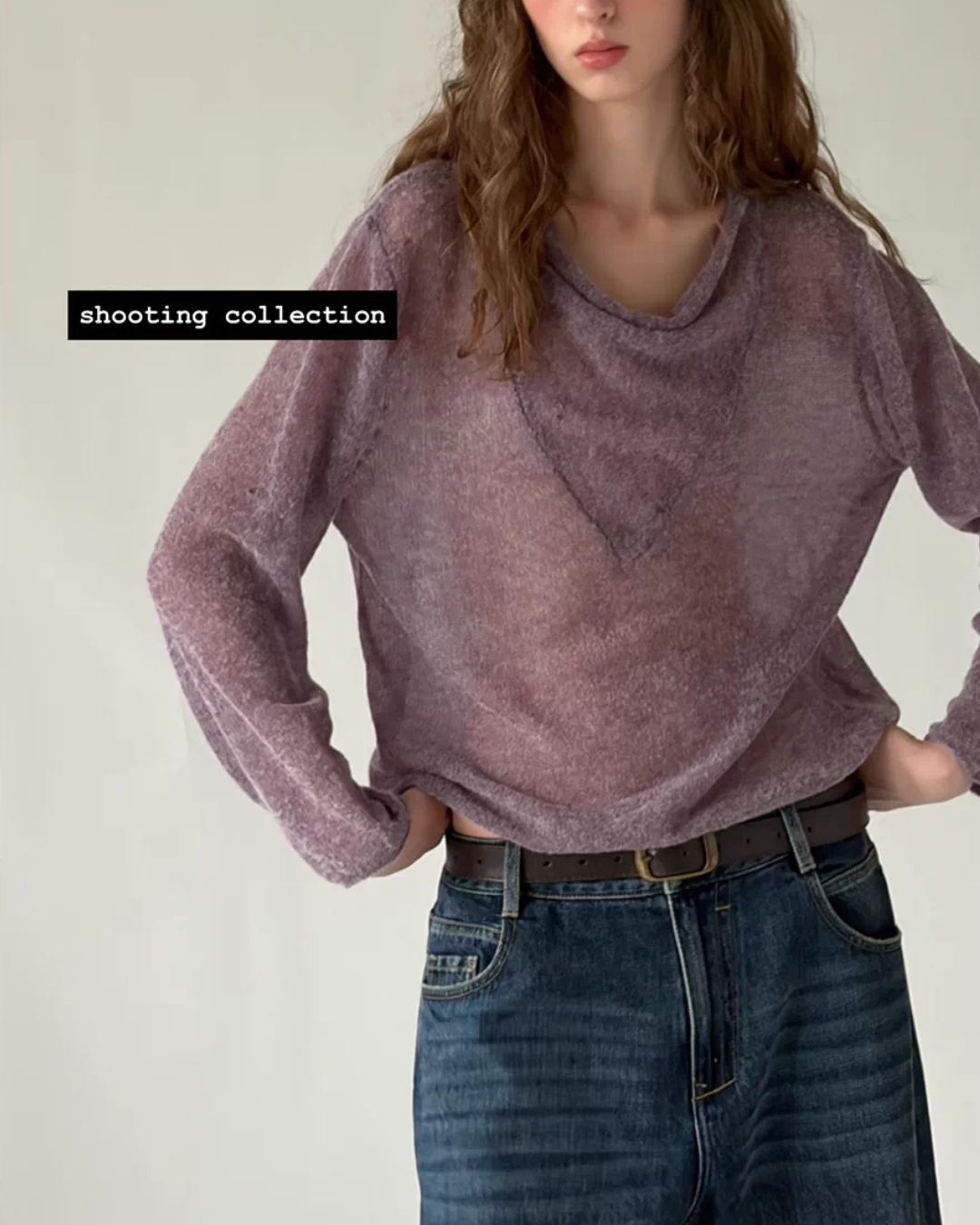 Drape Neck Relaxed Knit　KN117
