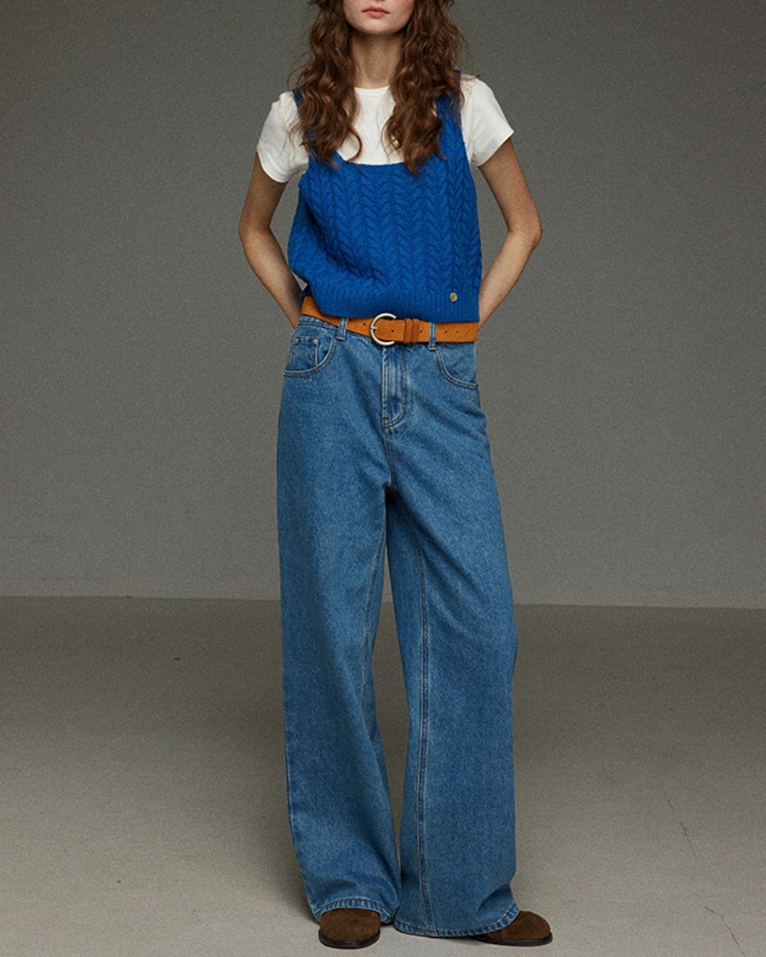 Cable Knit Camisole Vest　KN054