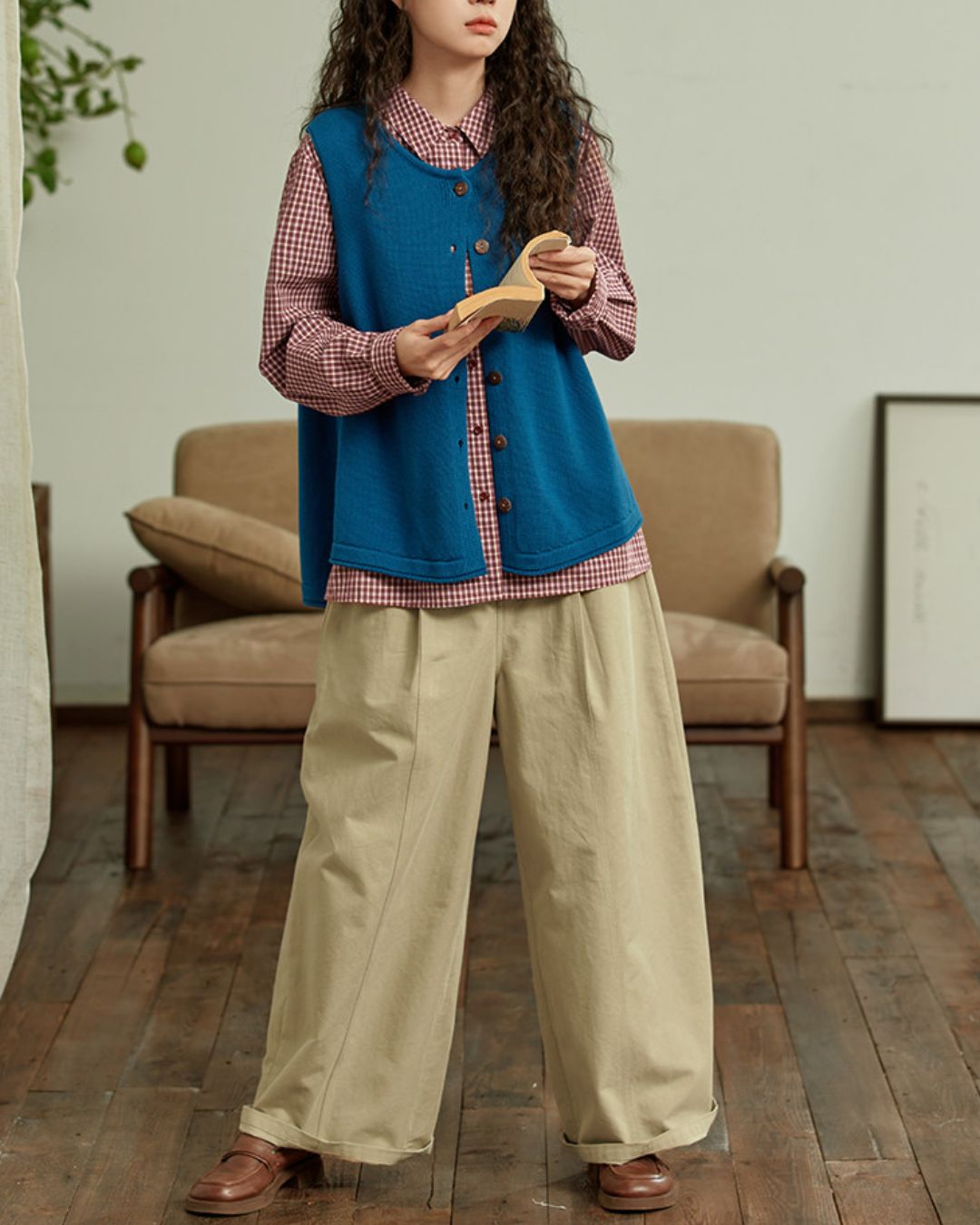 Tucked Wide Curve Pants　PT032