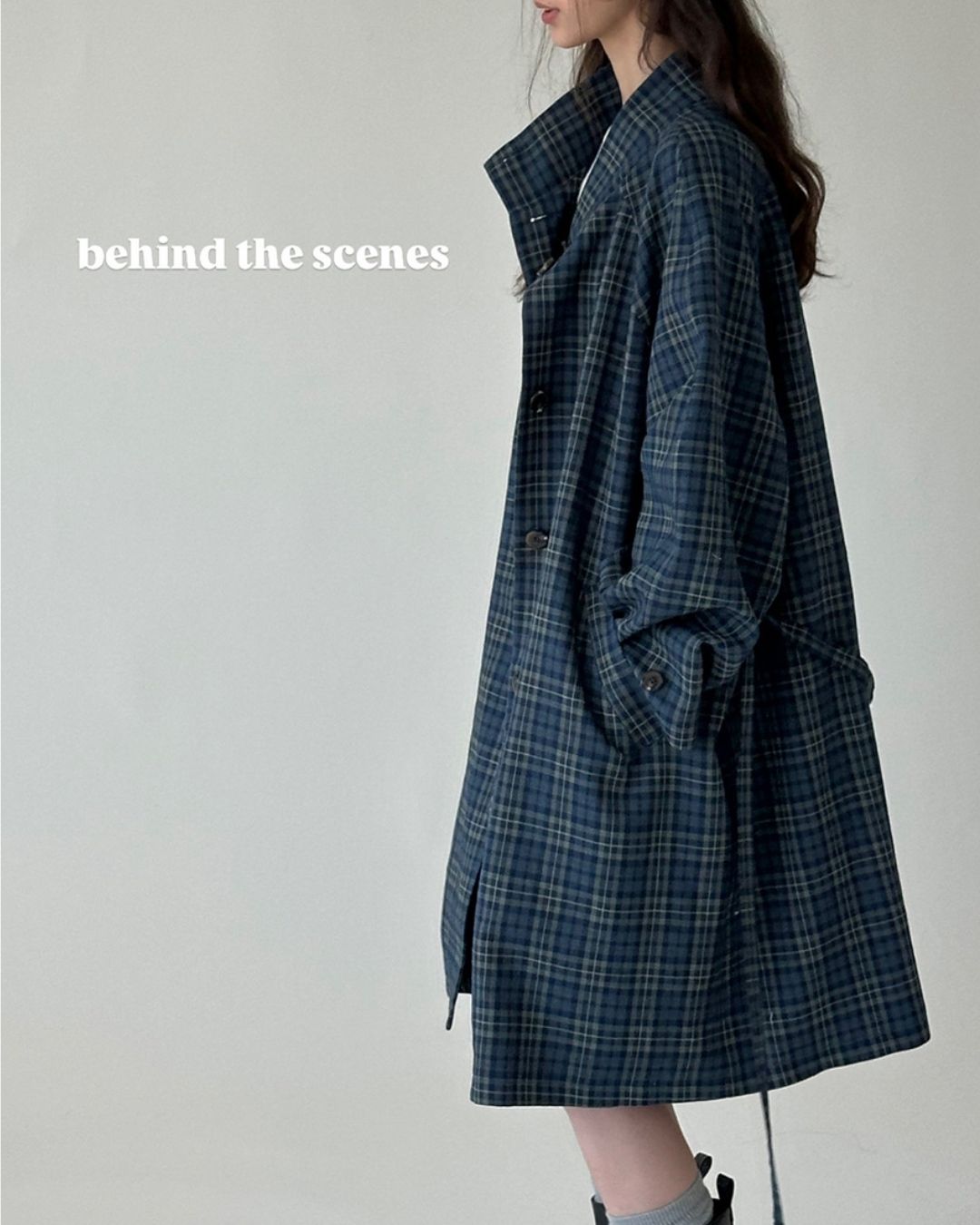 Stand Collar A-line Coat　CT002