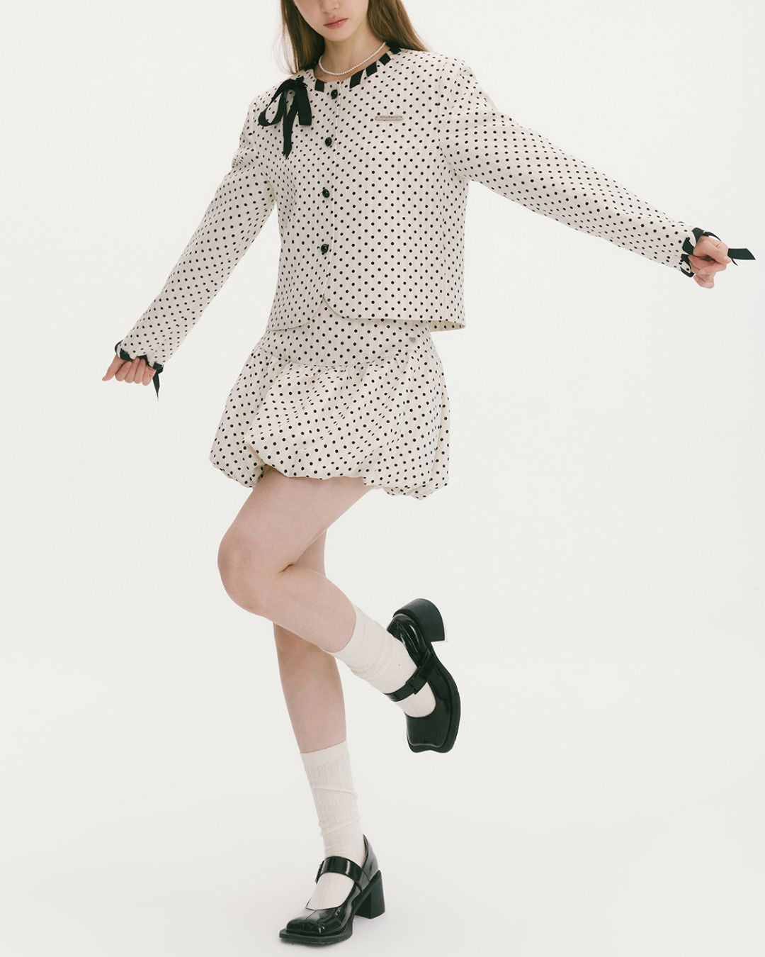 Polka Dot Balloon Mini Skirt　SK005