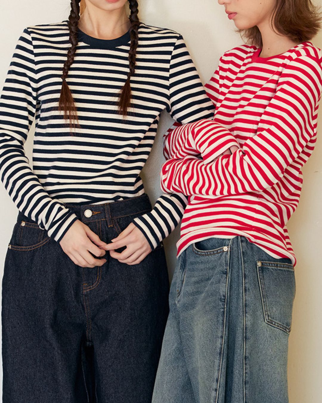Border Thick Long Sleeve T-Shirt　LT020