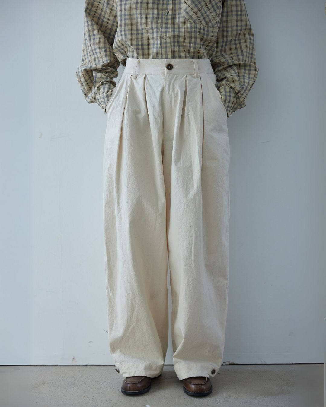 Casual Wide Tuck Pants　PT013