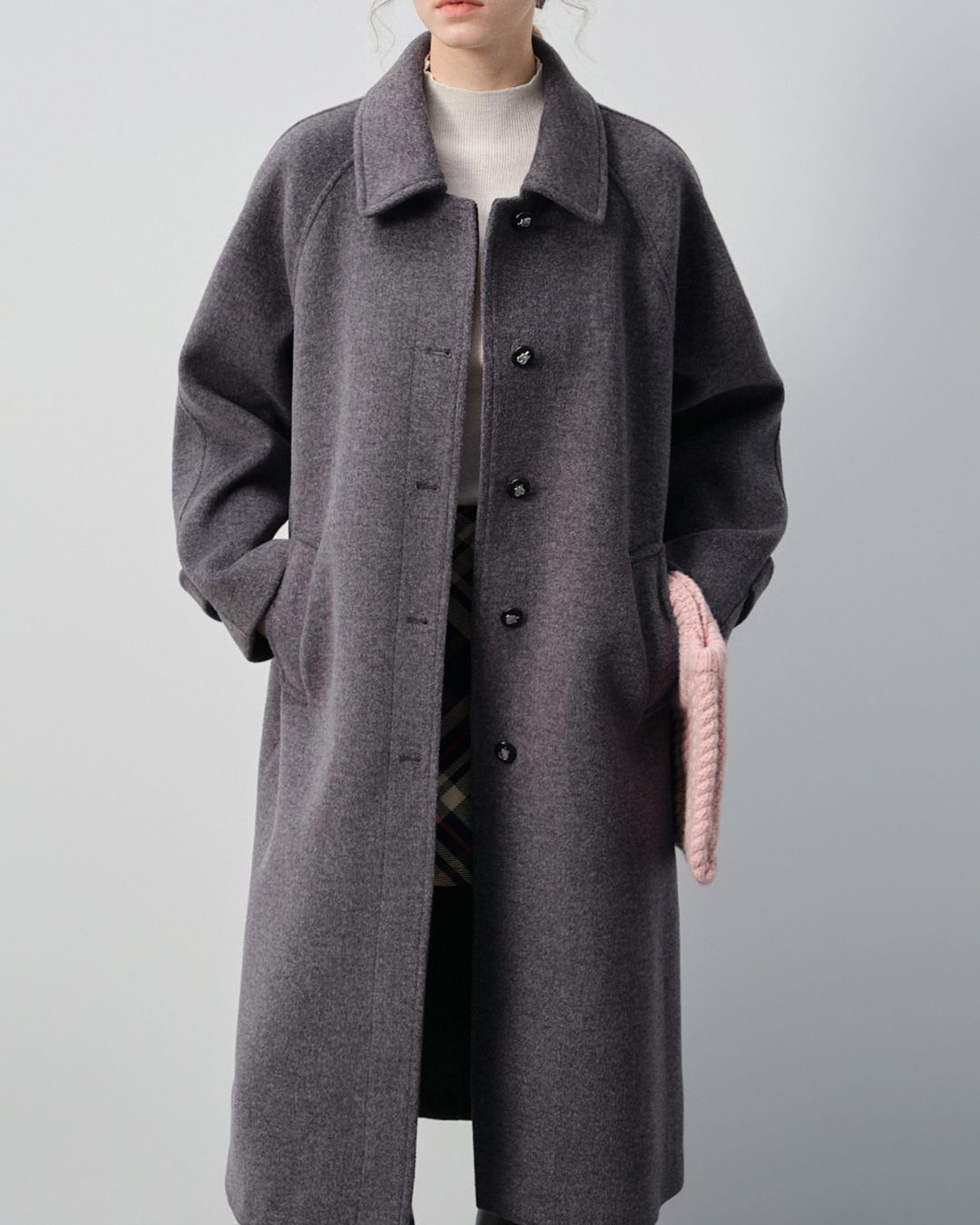 Brushed Bal Collar Coat　CT012