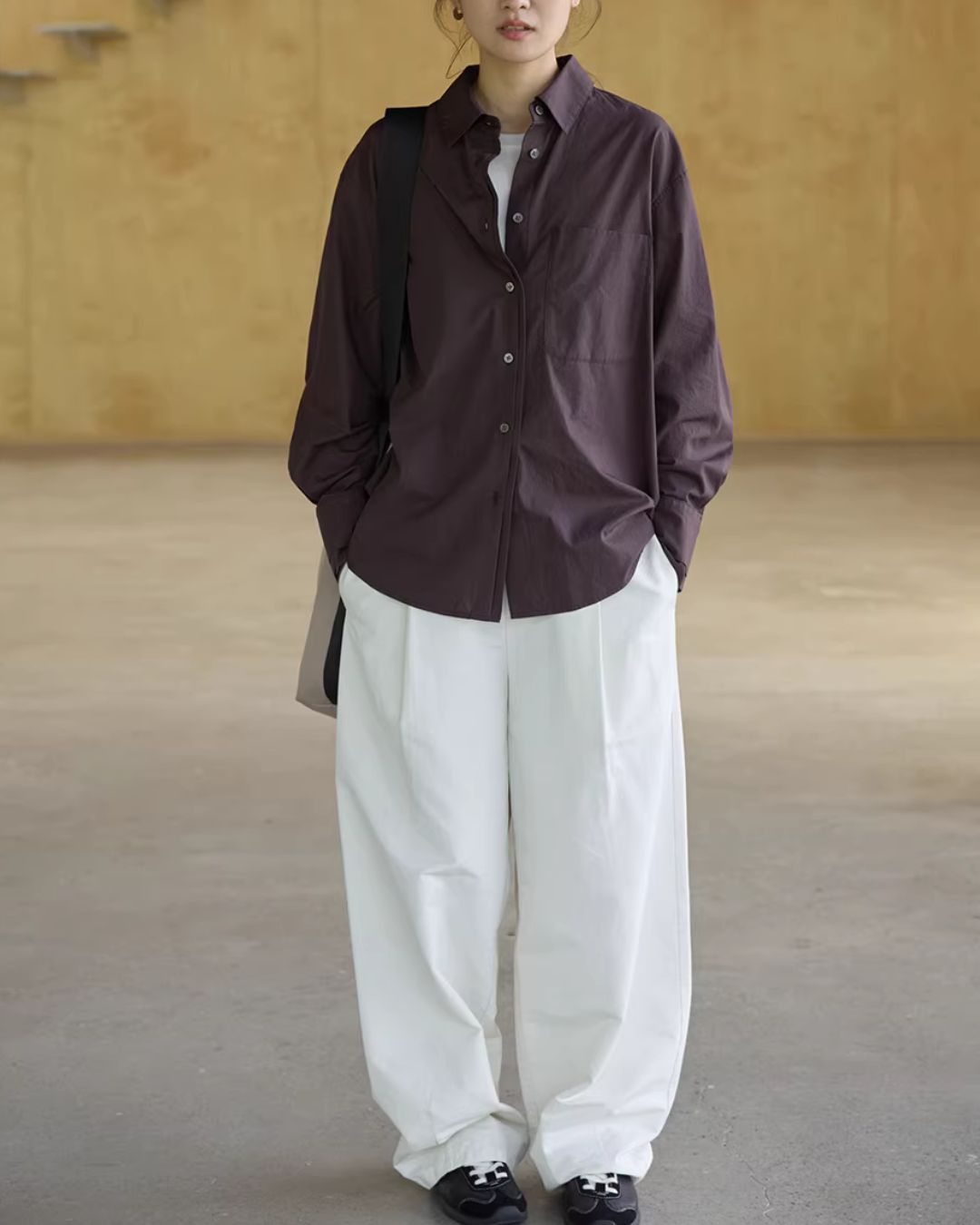 Cotton Pleated Shirt　LS065