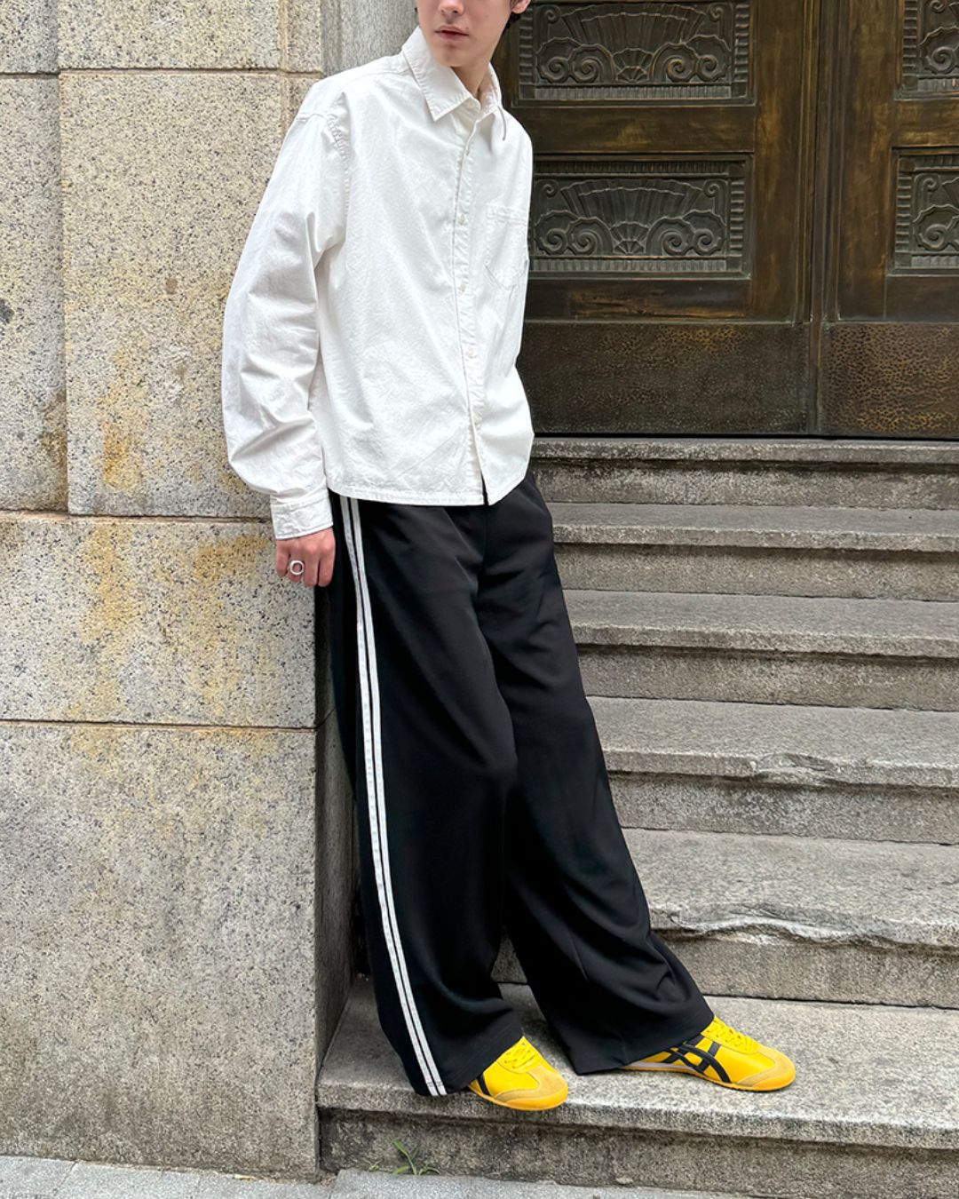 Cropped Cotton Shirt　LS007