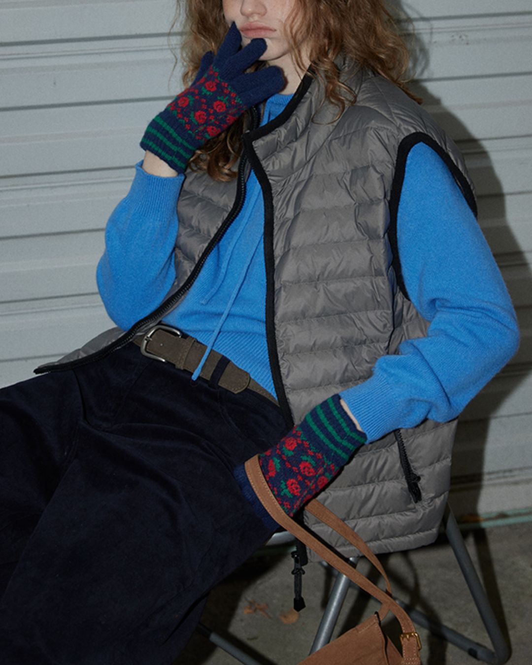 Nylon Piping Down Vest　VT013
