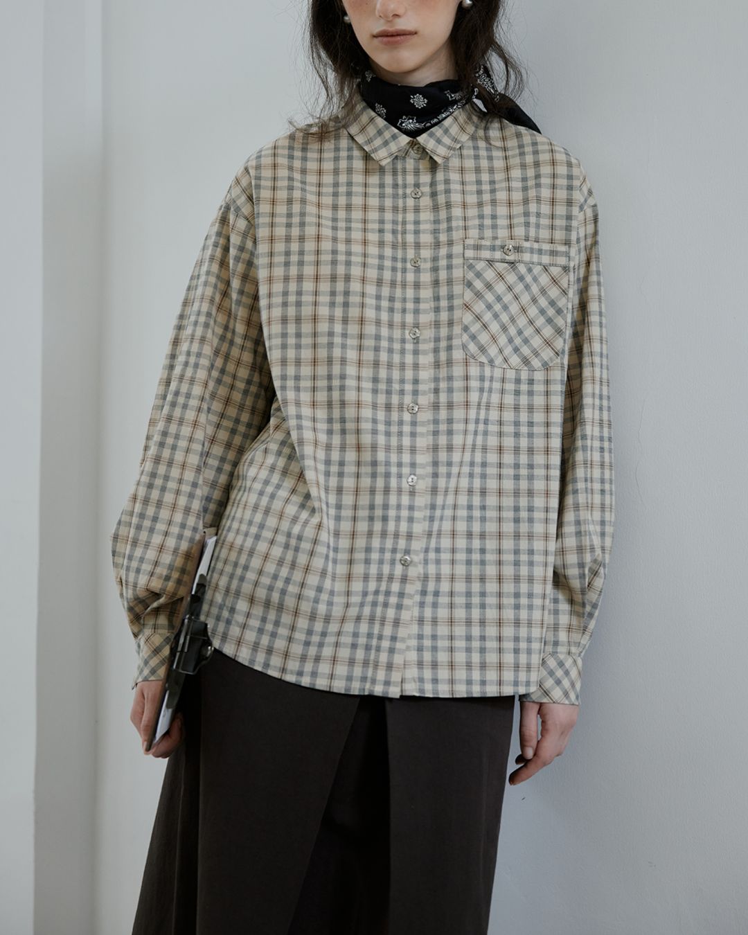 Retro Check Pocket Shirt　LS017