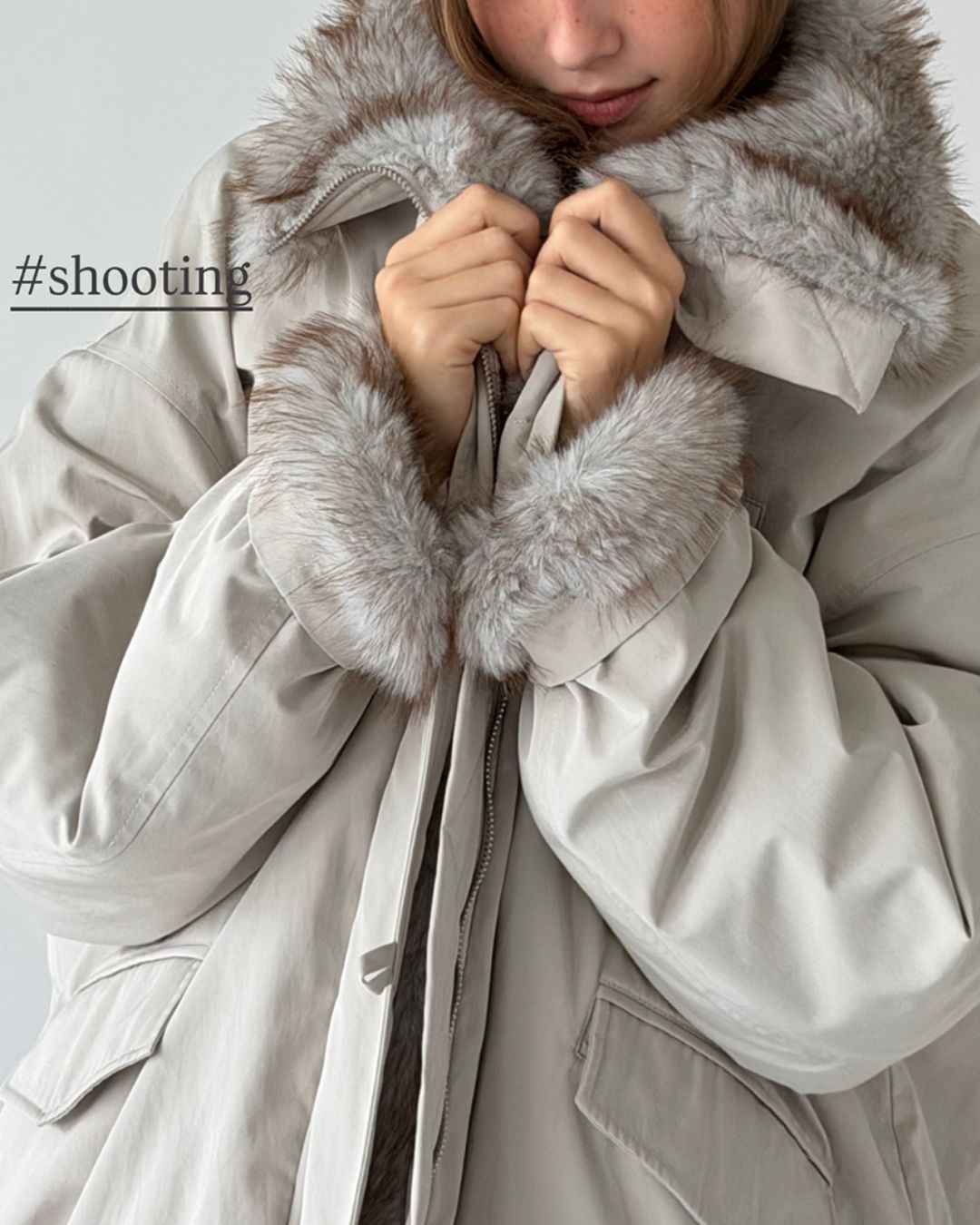 Oversized Fur Work Jacket　JK059
