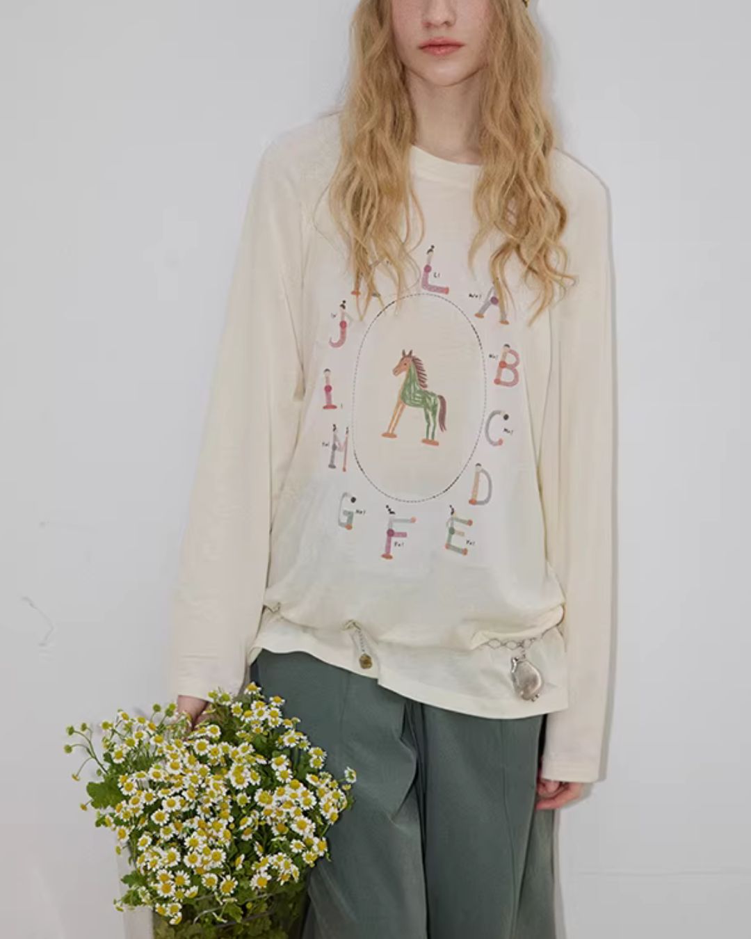 Pony Playful Print T-shirt　LT030