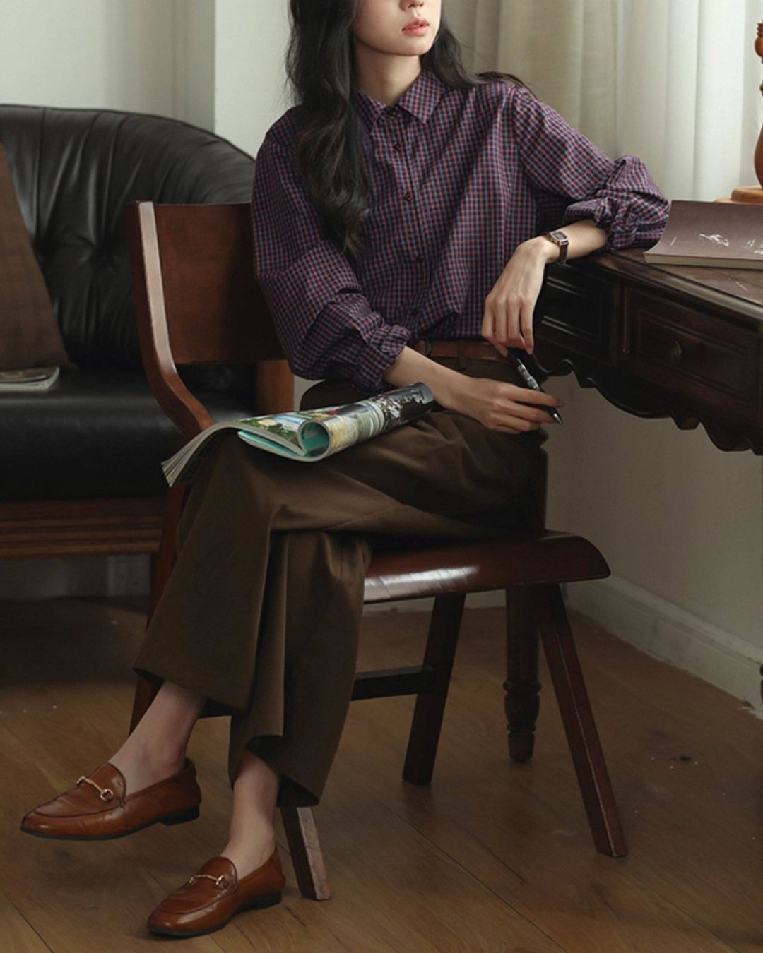 Casual Check Shirt　LS055