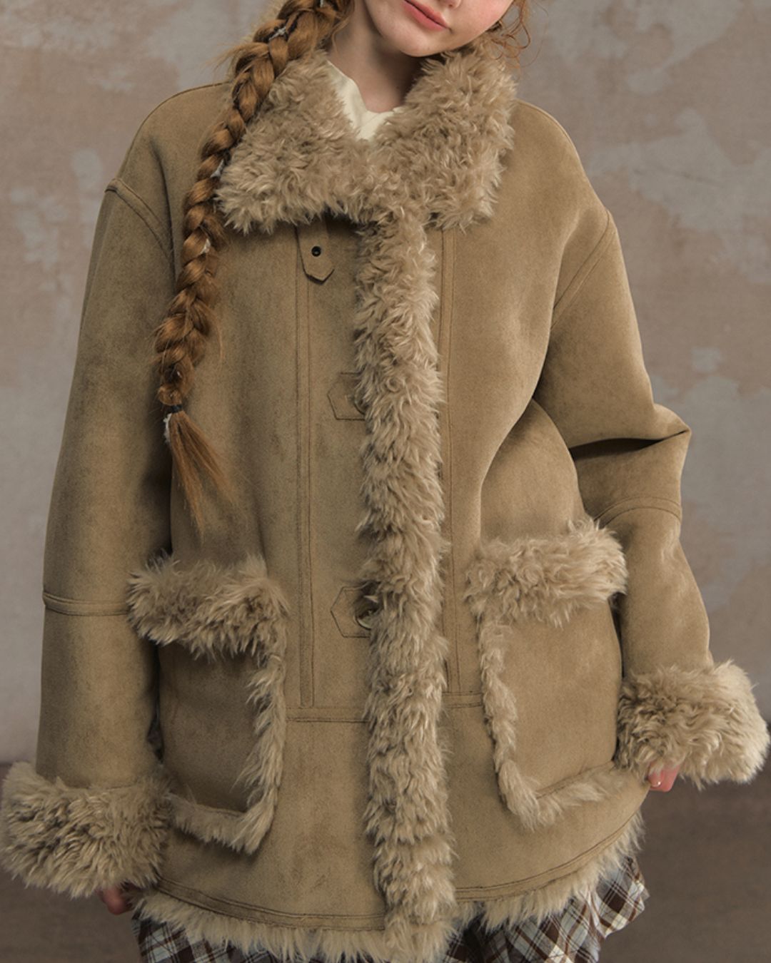 Reversible Mouton Fur Coat　CT025