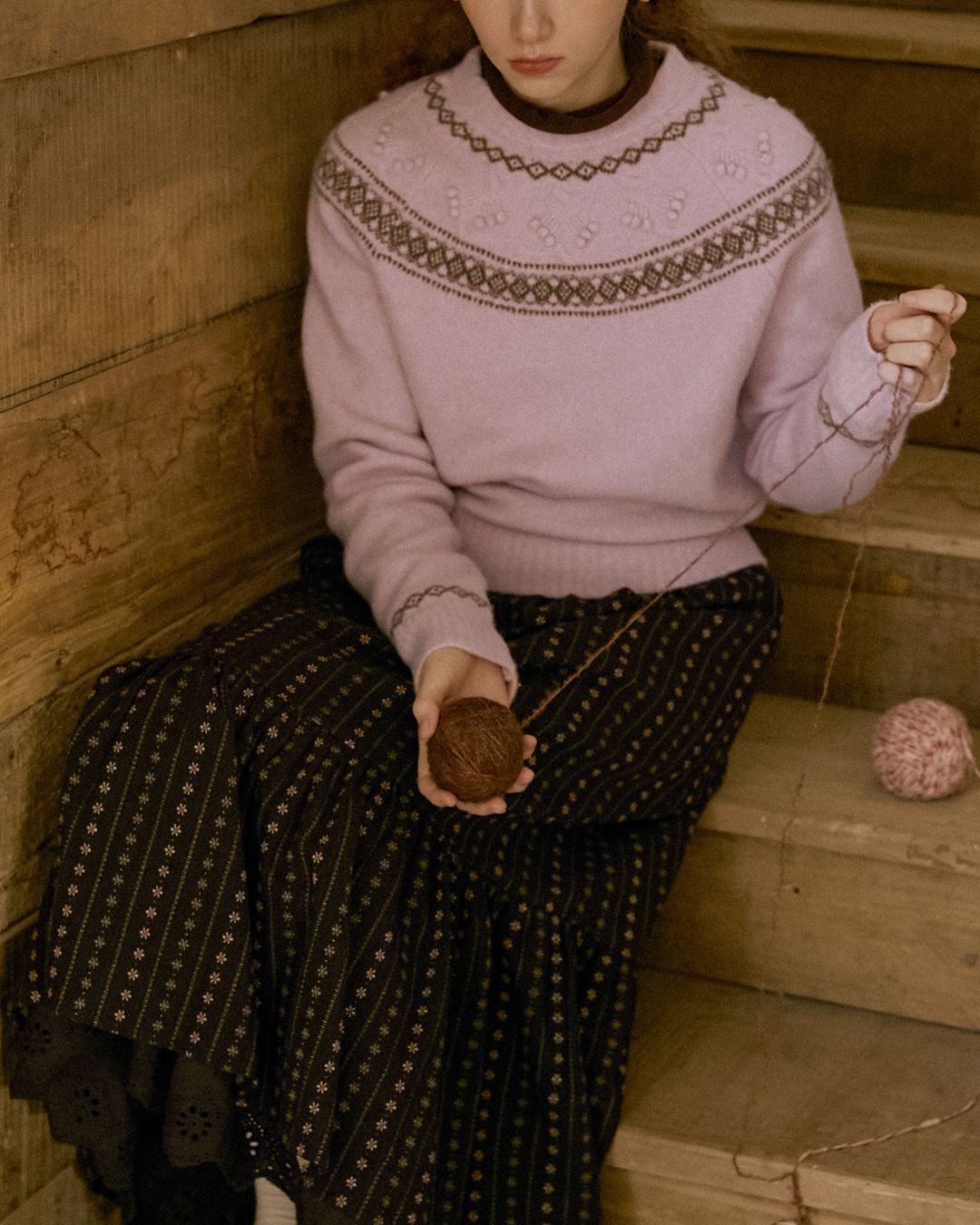 Floral Striped Mermaid Skirt　SK014