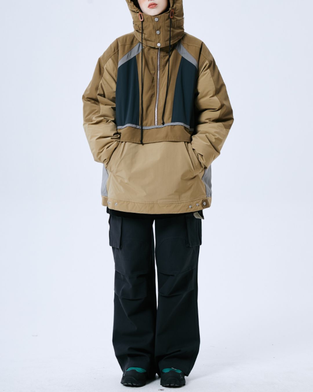 Half-zip Padded Pullover Jacket　JK074