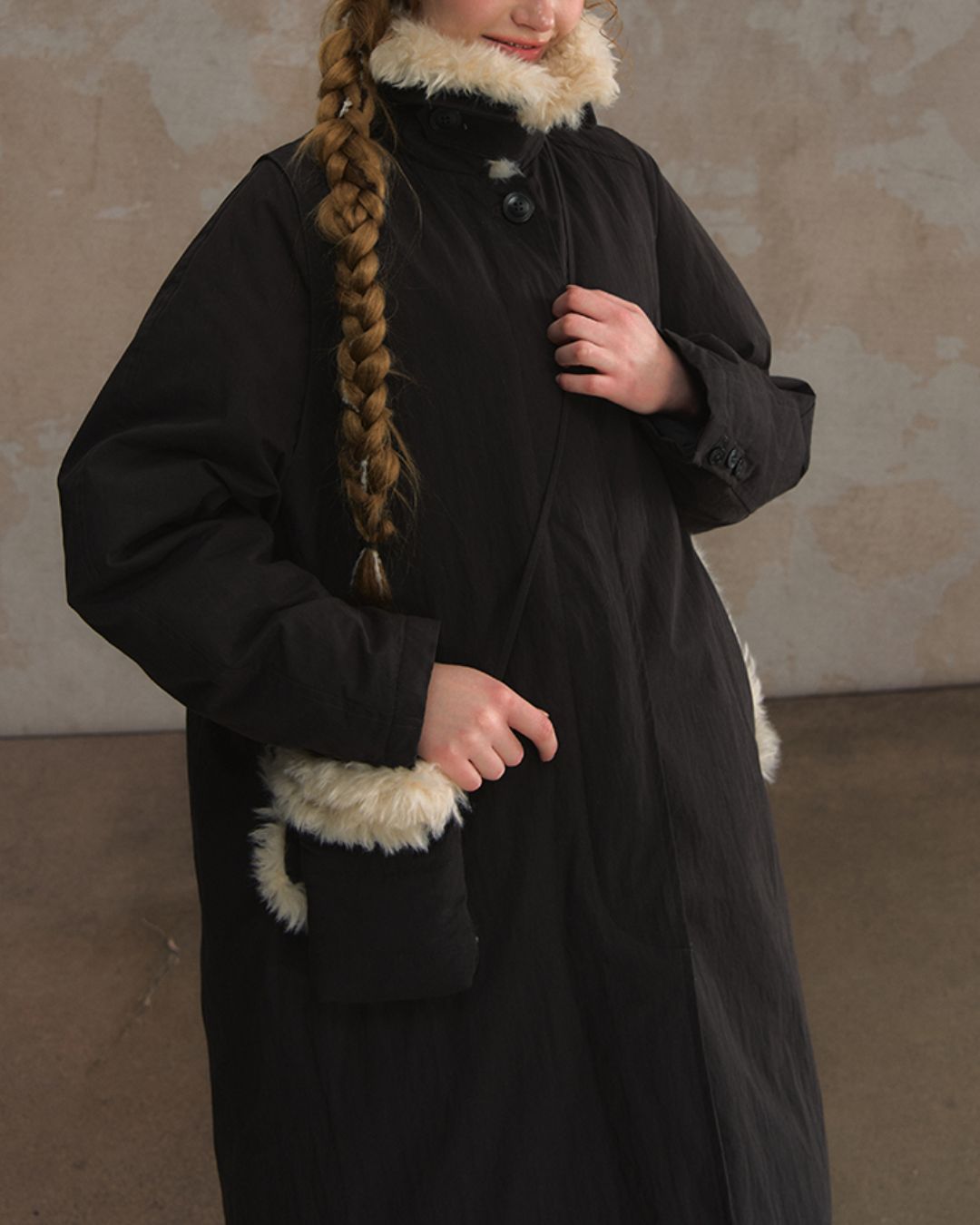 Fur Detail Long Down Coat　CT024