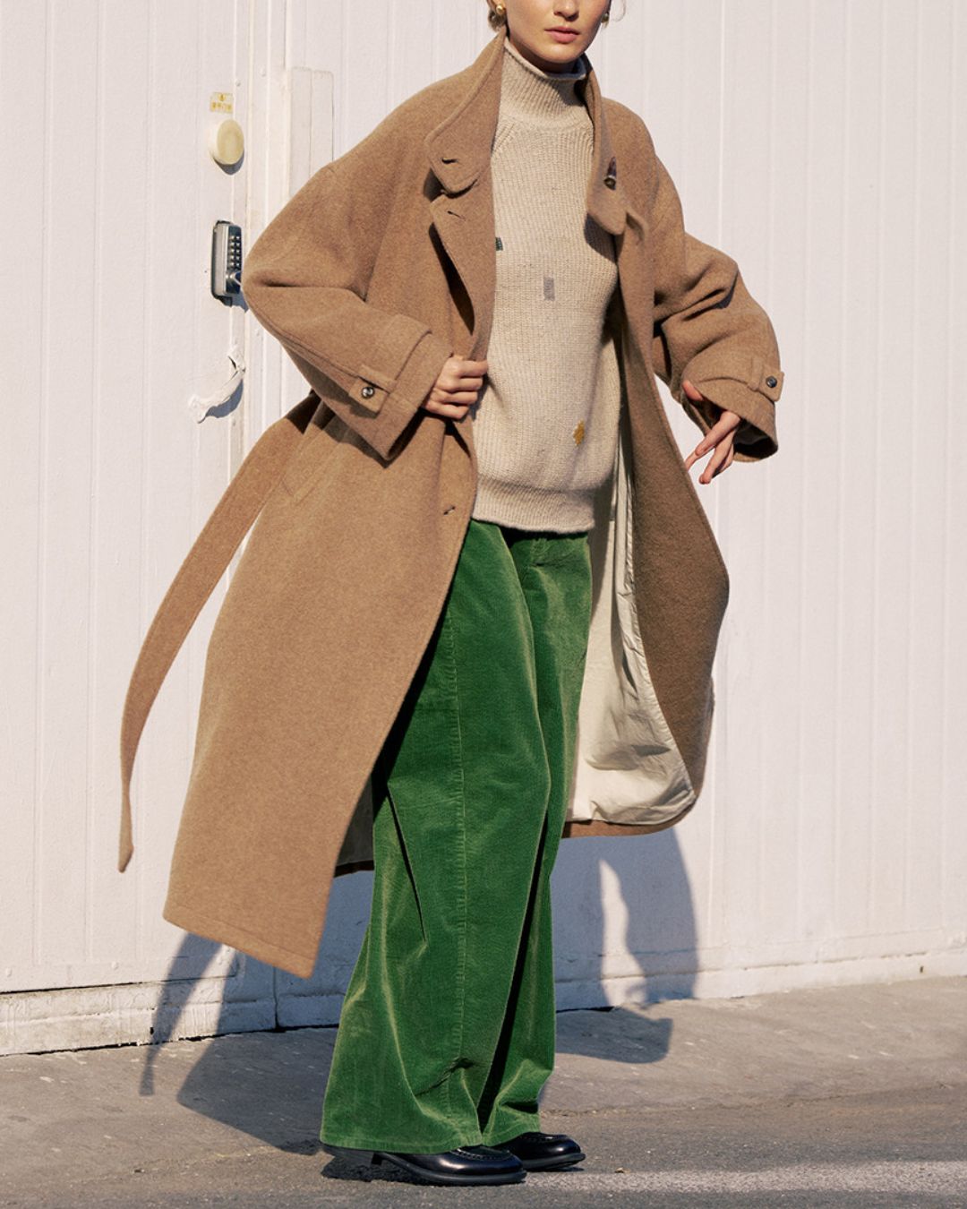 Stand-collar Wool Long Coat　CT029