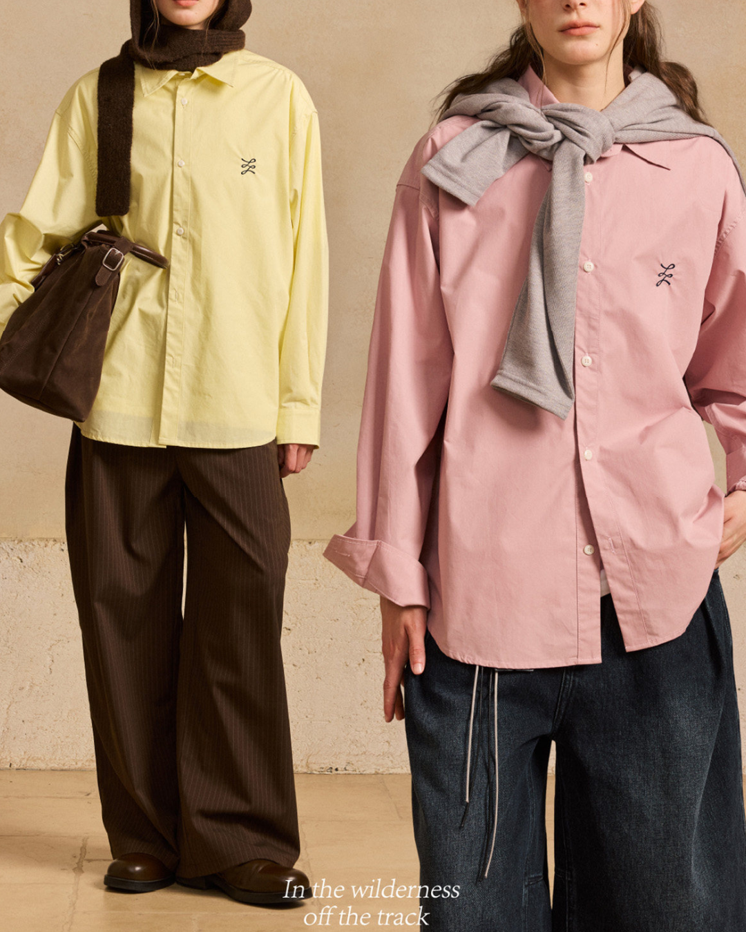 Chest Embroidered Casual Collar Shirt　LS047