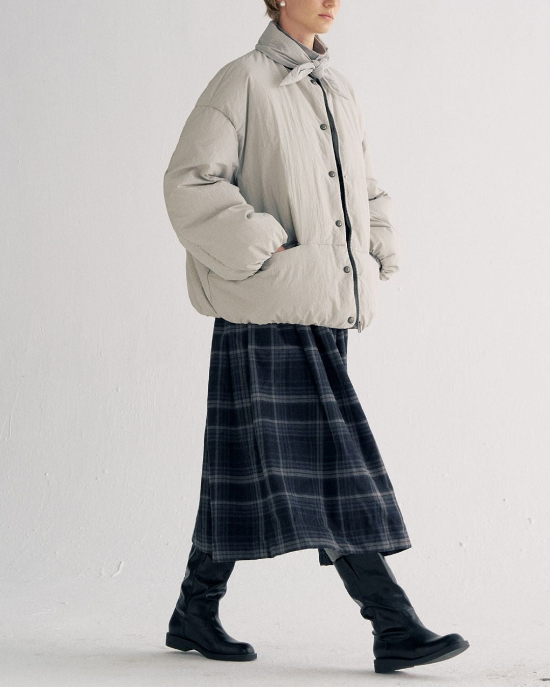 Detachable Scarf Puffer Down Jacket　JK080