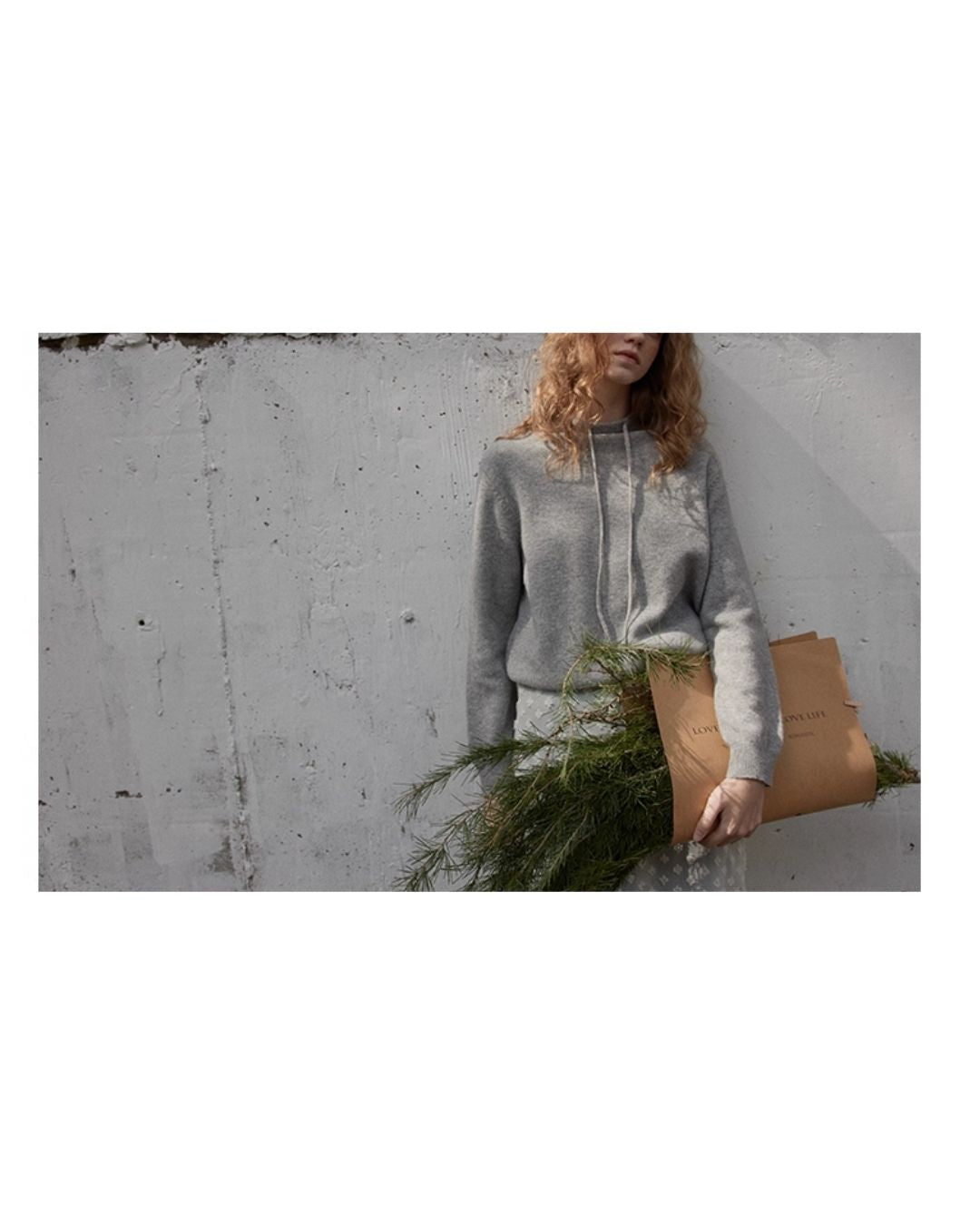 Drawstring Bottle Neck Knit　KN067