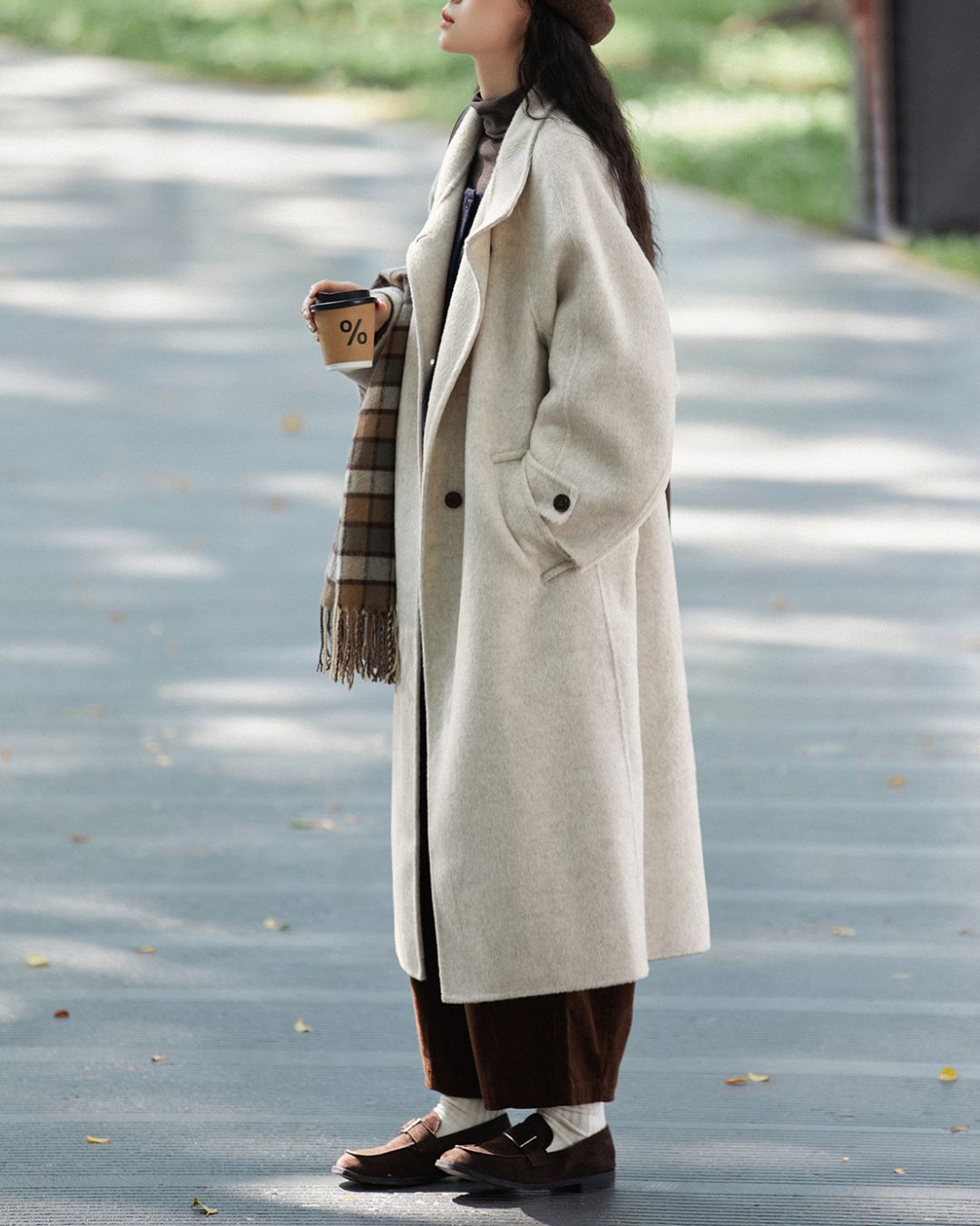 Wool Stand Collar Yoke Coat　CT019