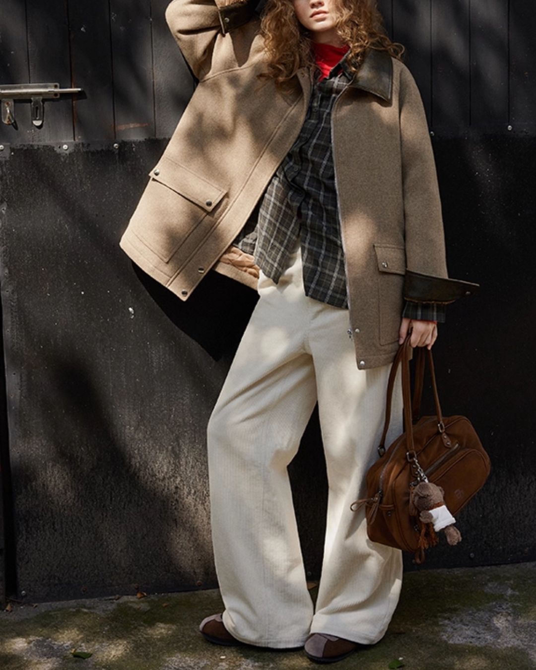 Corduroy Wide Straight Pants　PT017