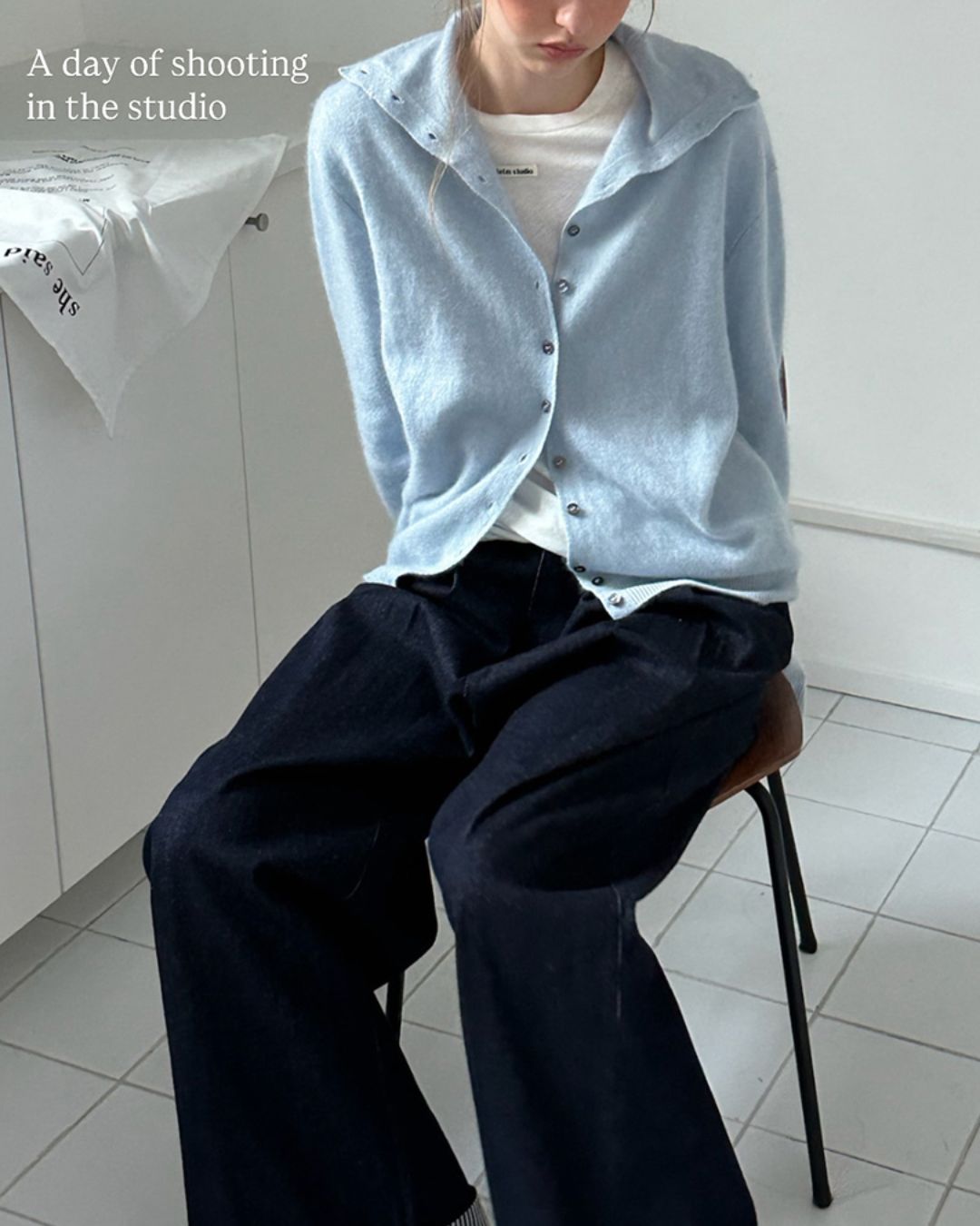 Wool Cashmere Knit Cardigan　KN038