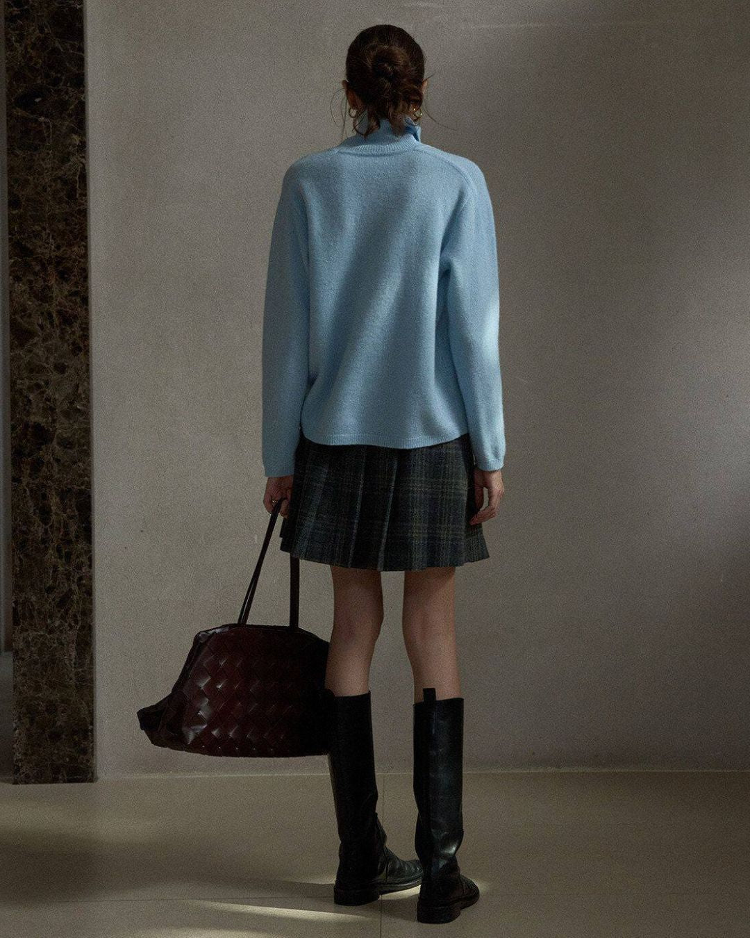 Tartan Check Pleated Mini Skirt　SK018