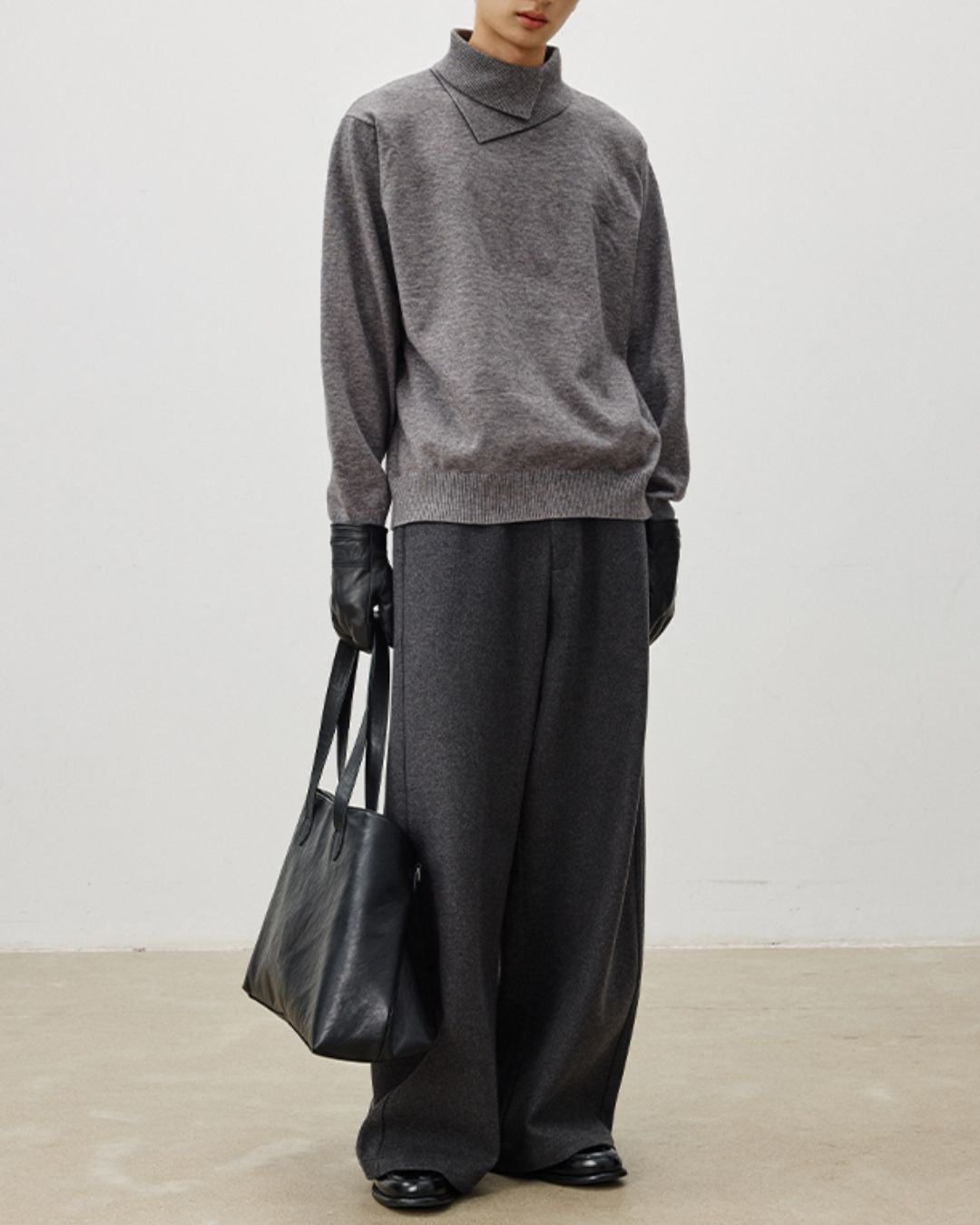 Double-layered Turtleneck Sweater　KN065