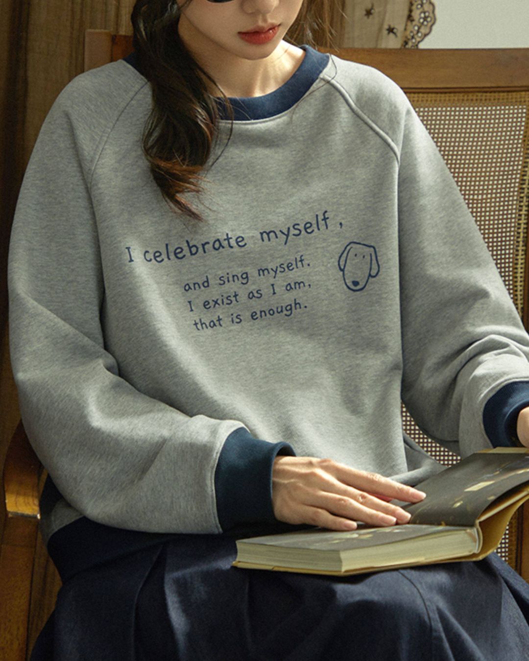 Colorblock Letter Print Sweat　SW011