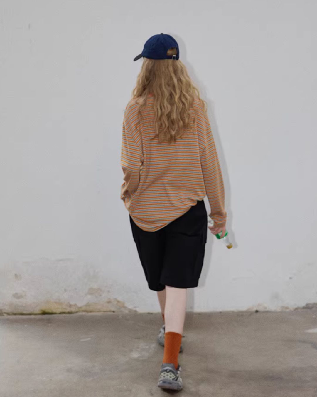 Retro Border Cuff Label T-shirt　LT031