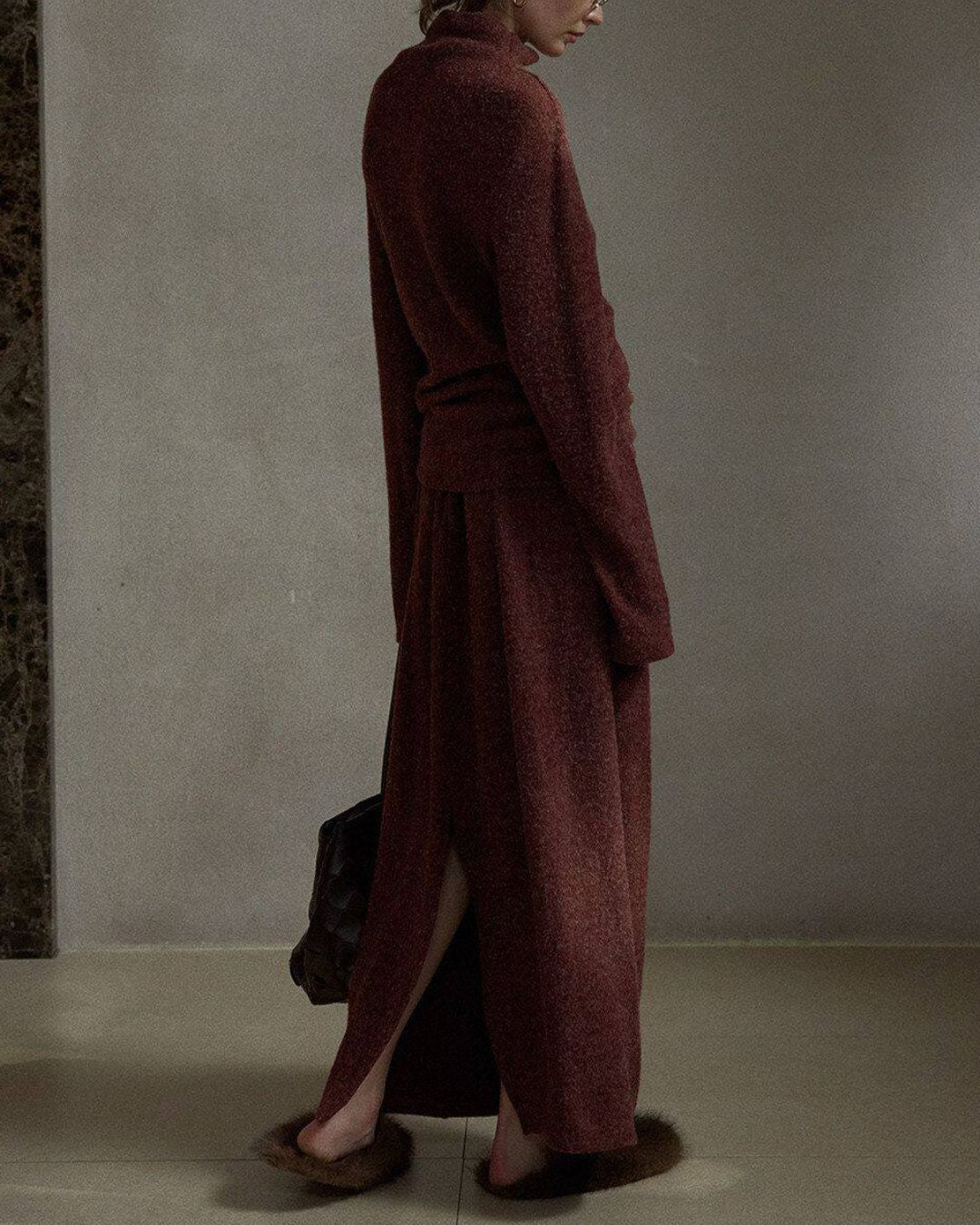 Cocoon Knit Long Skirt　SK017