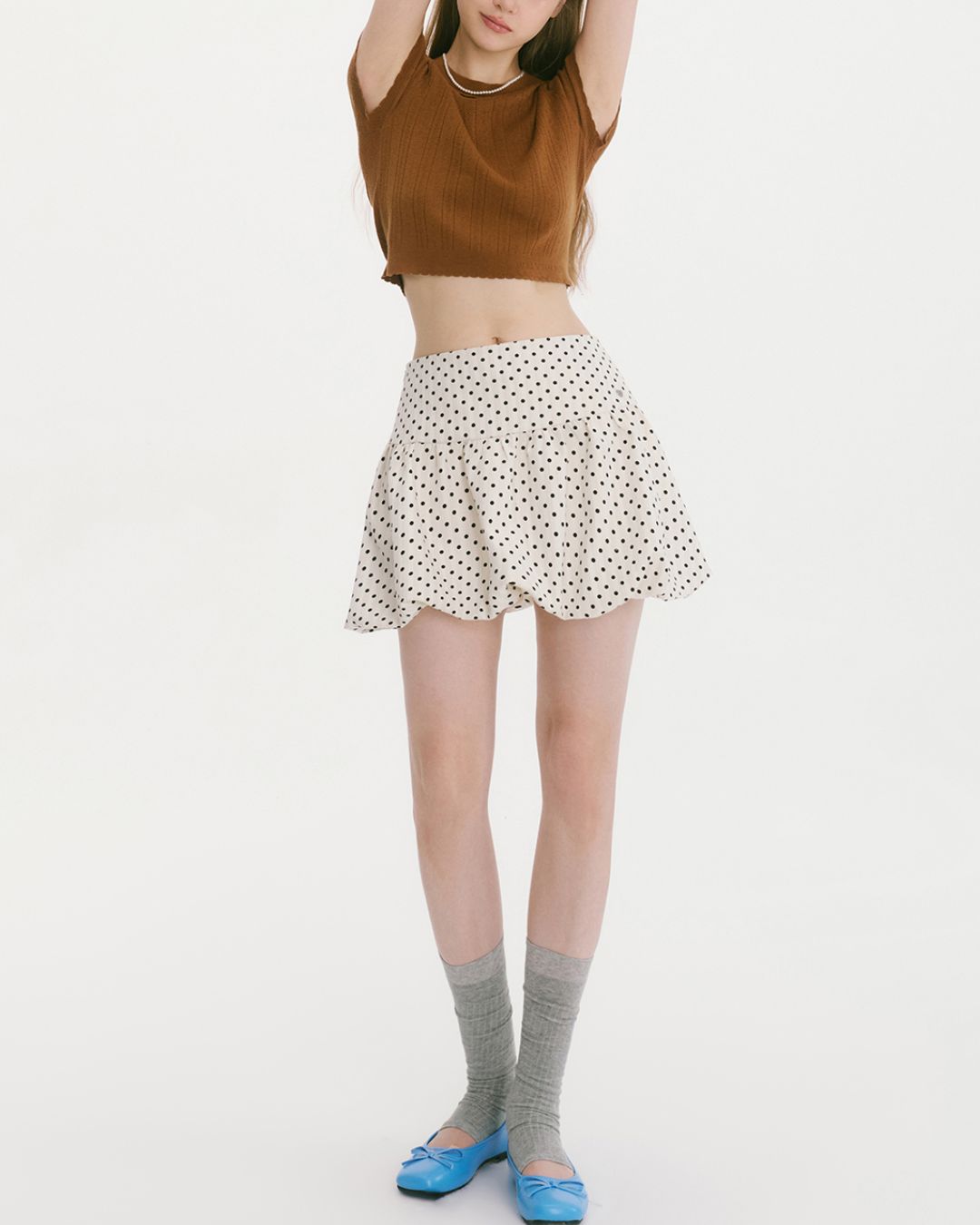 Polka Dot Balloon Mini Skirt　SK005