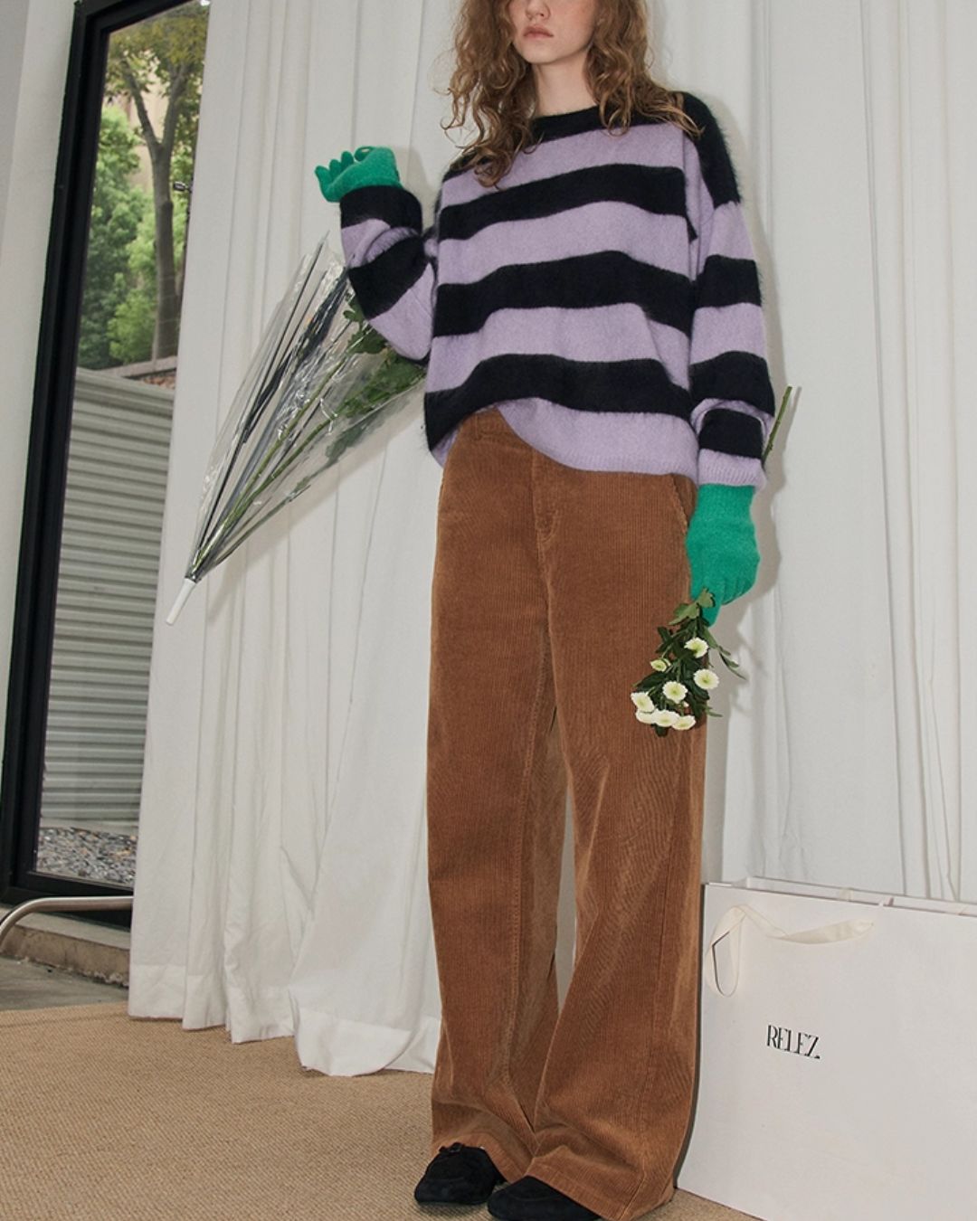 Corduroy Straight Pants　PT019