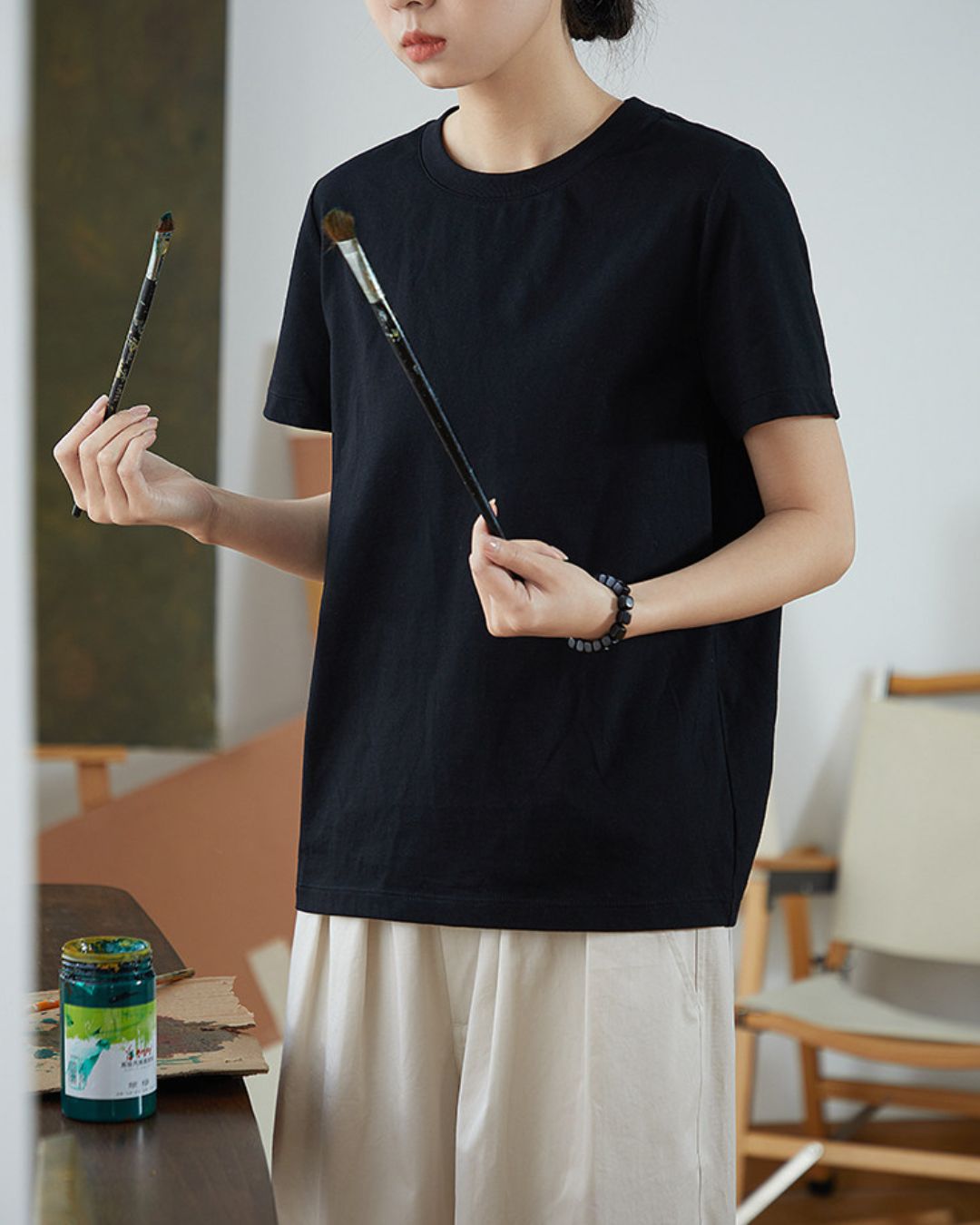 Slim Fit Classic Cotton T-Shirt　ST004