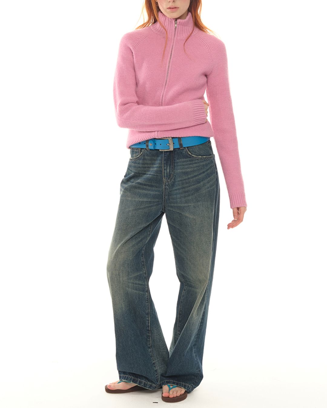 Washed Wide Straight Jeans　DP006