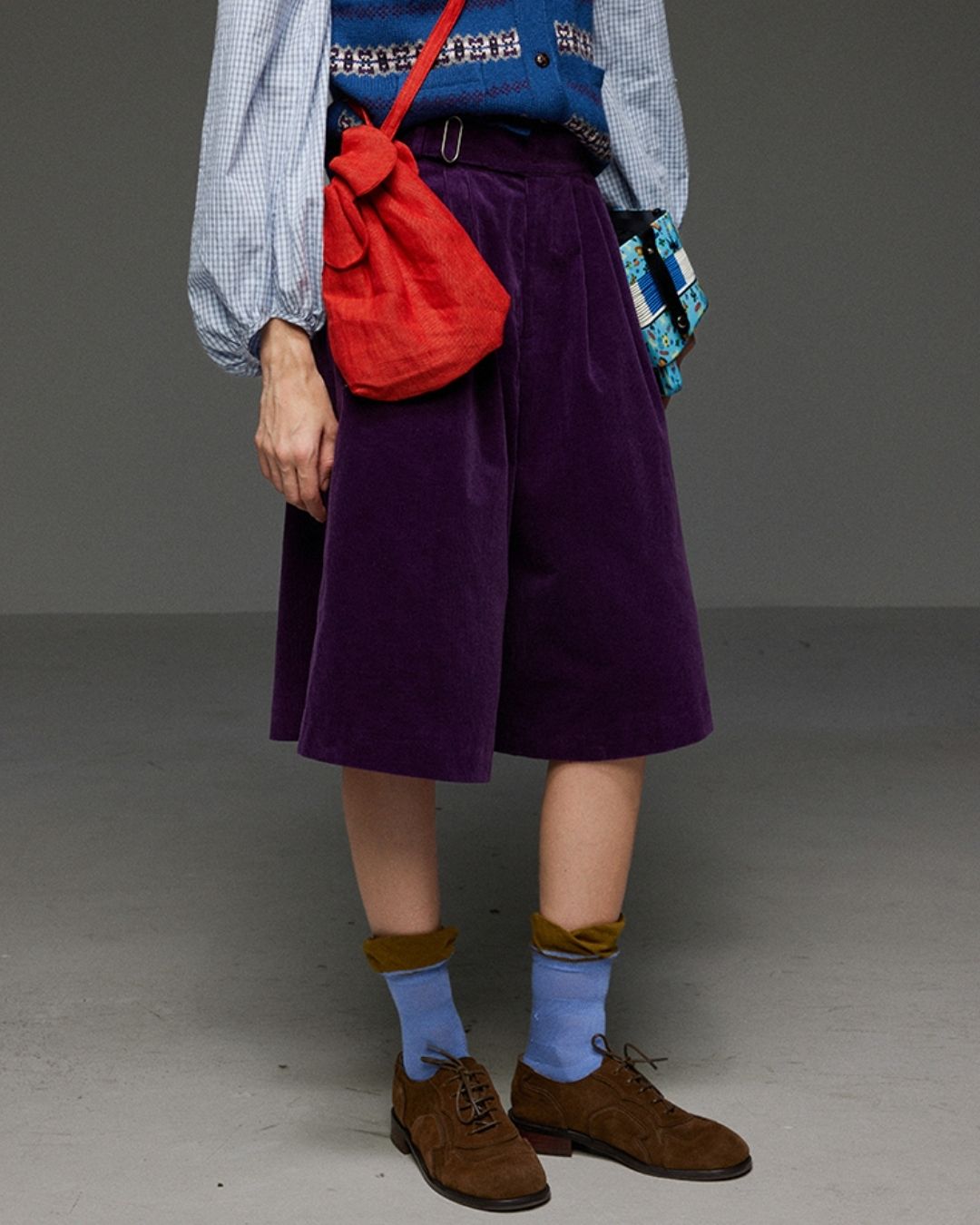 Corduroy Wide Half Pants　PT015