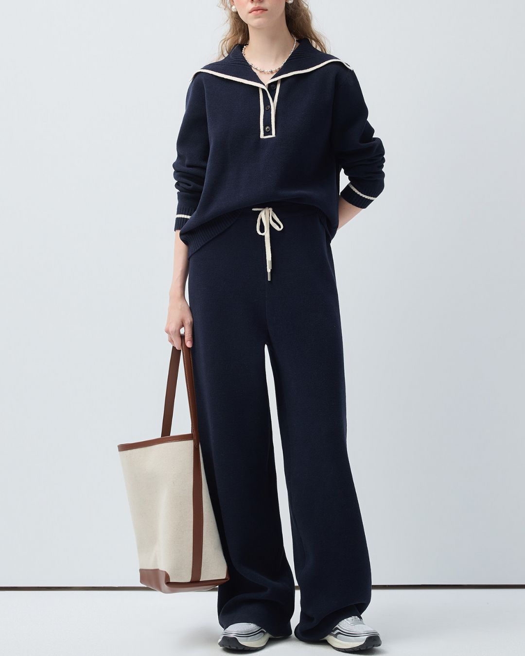 Contrast Color Boucle Knit　KN101