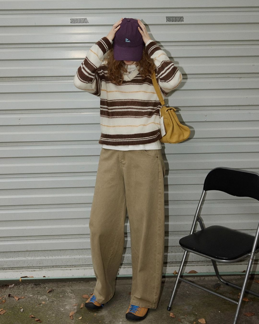 Curved Collar Denim Pants　DP010