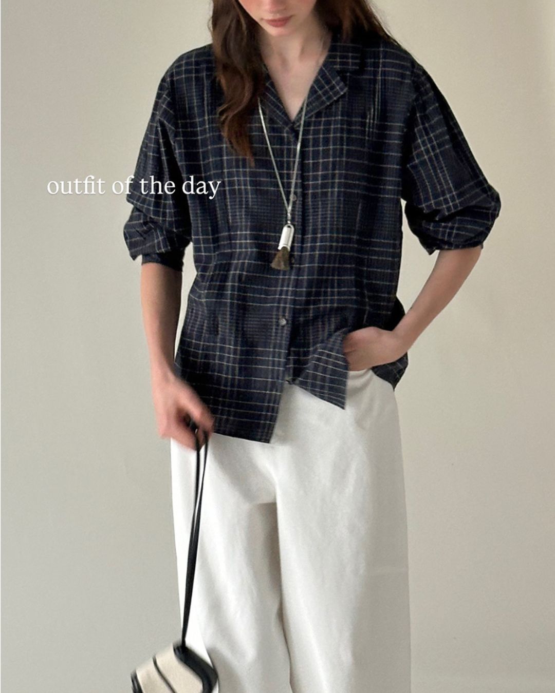 Open Collar Long Sleeve Shirt　LS012