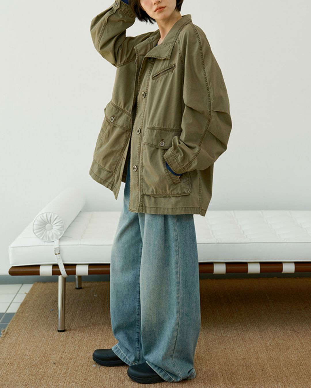 Washed Cotton Work Jacket　JK024