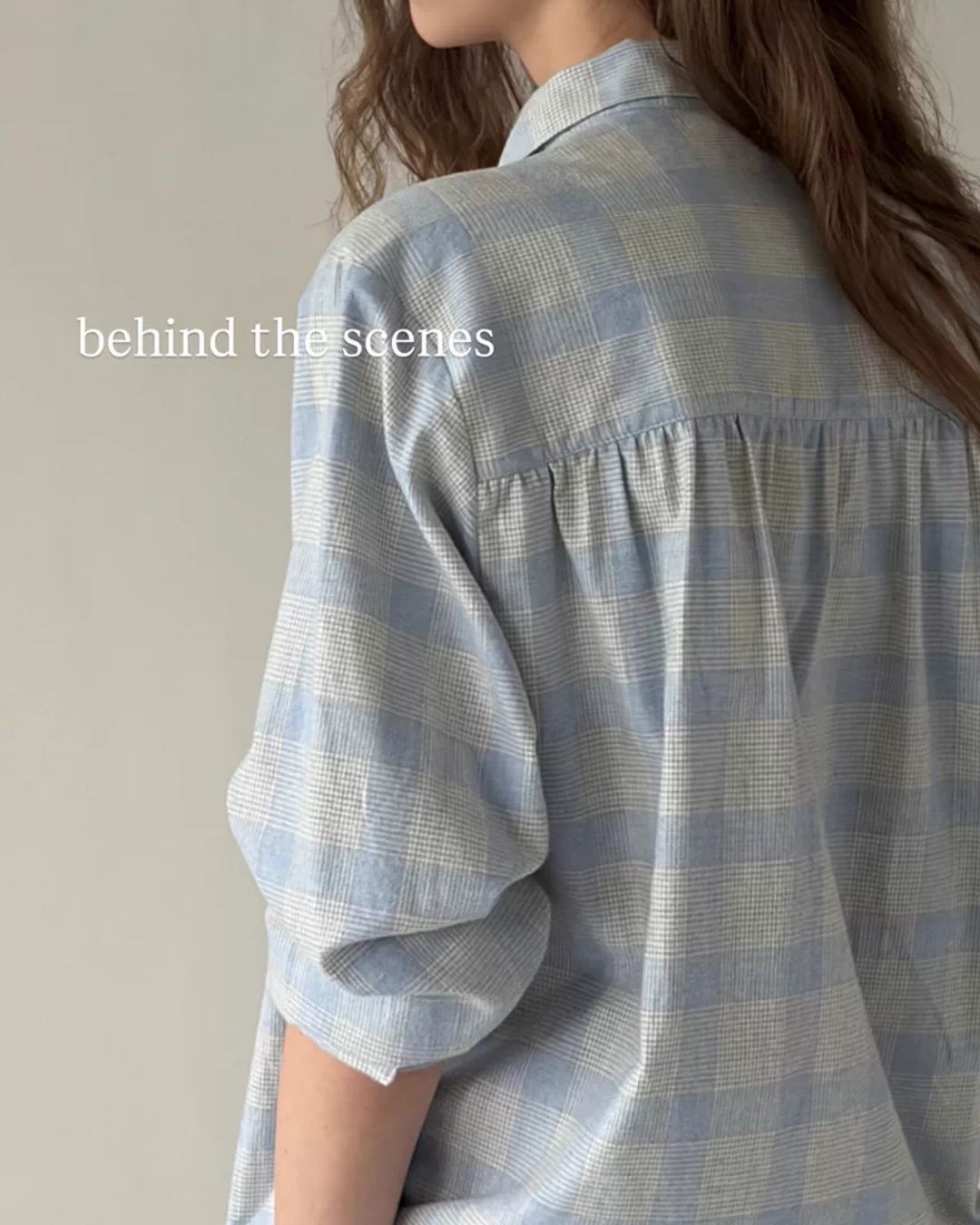 Bow Tie Ribbon Check Shirt　LS068