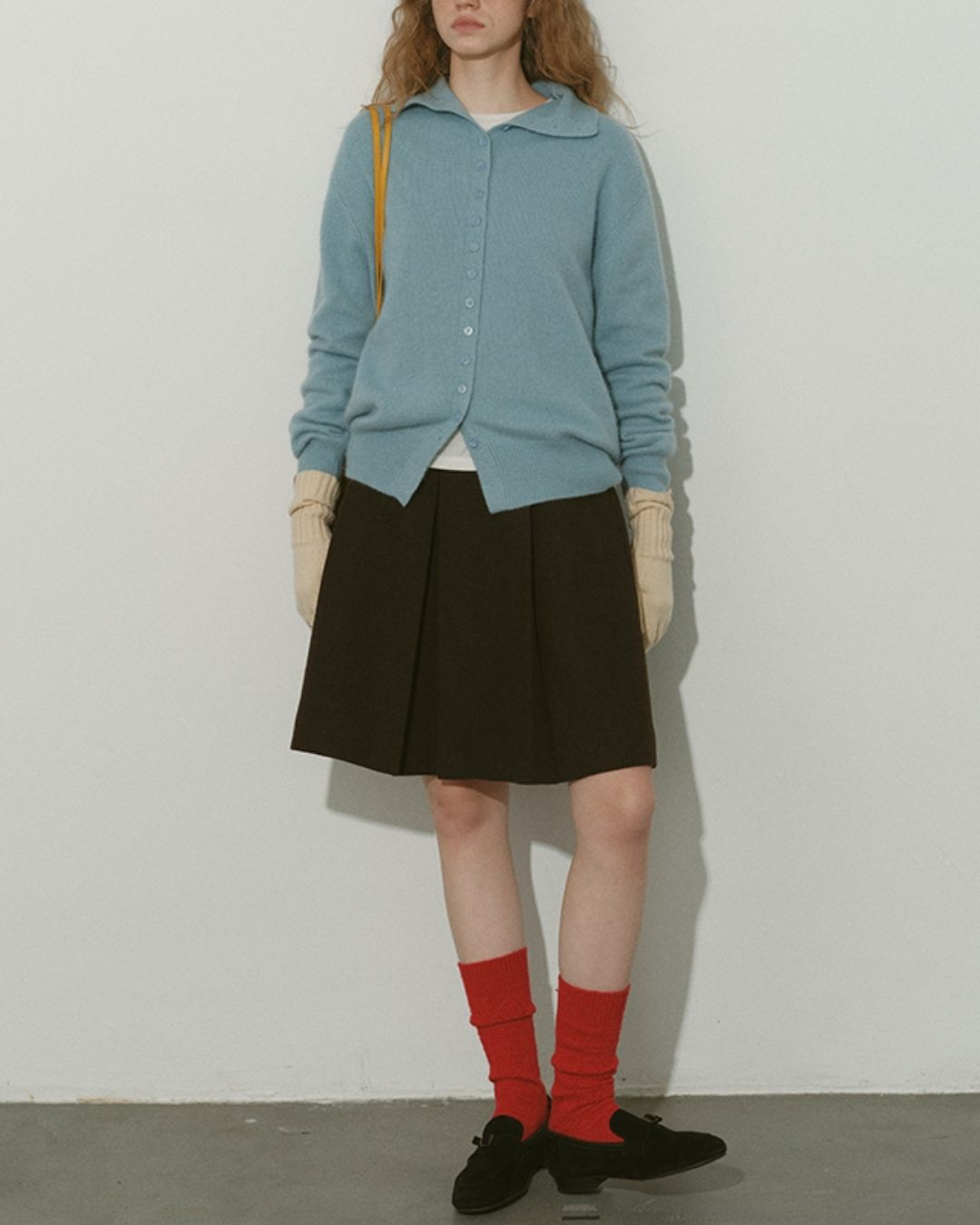 High-neck Knit Cardigan　KN074