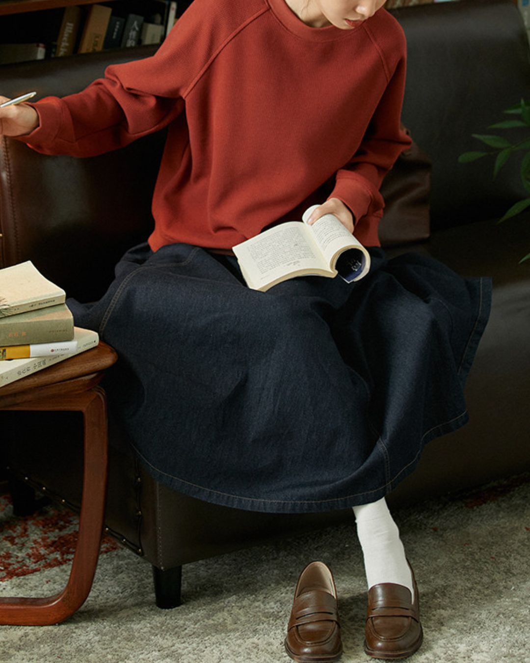 Waffle Round Neck Sweat　SW014